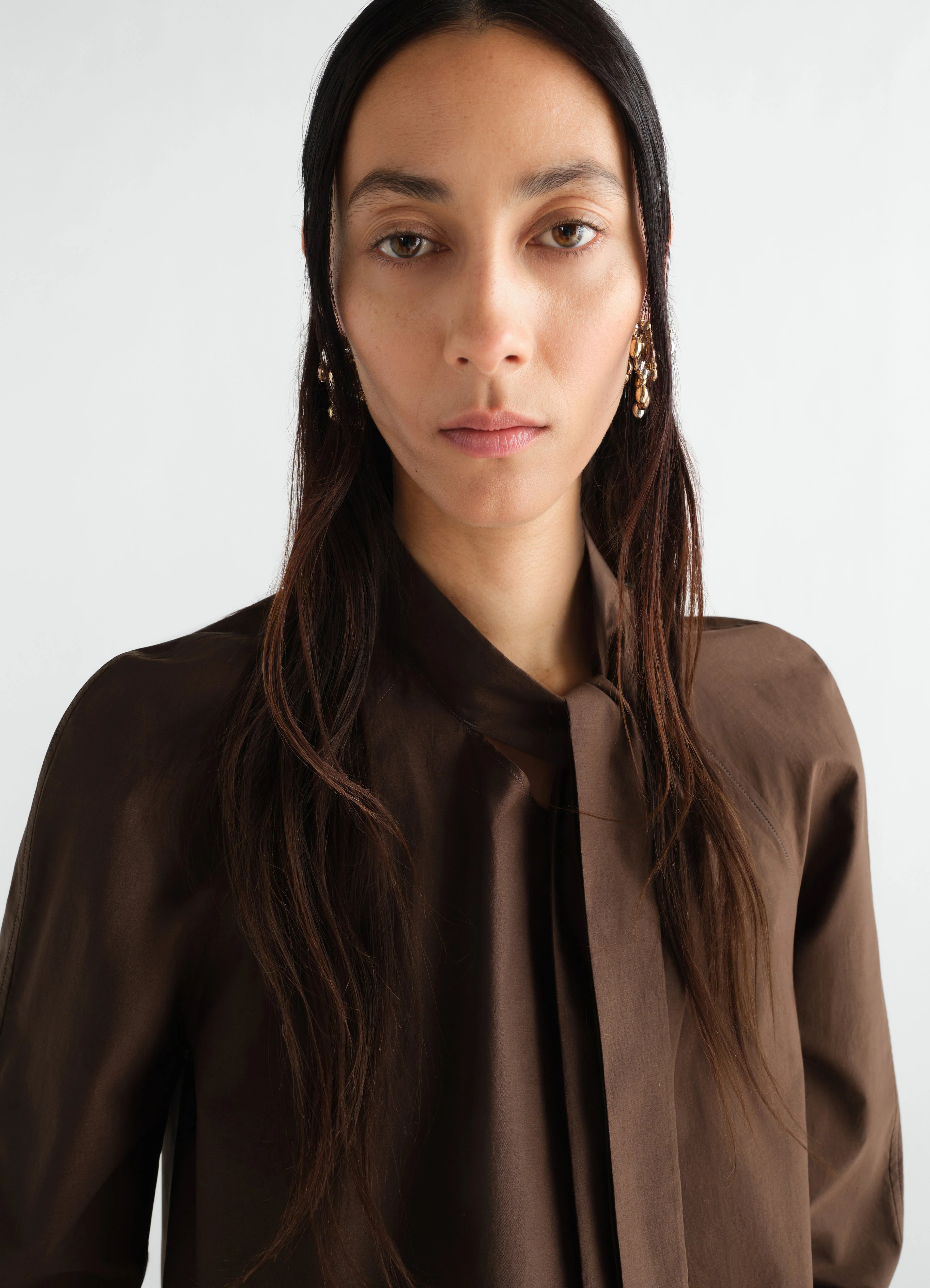 ASCOT BLOUSE IN WASHED COTTON SILK - Image 4