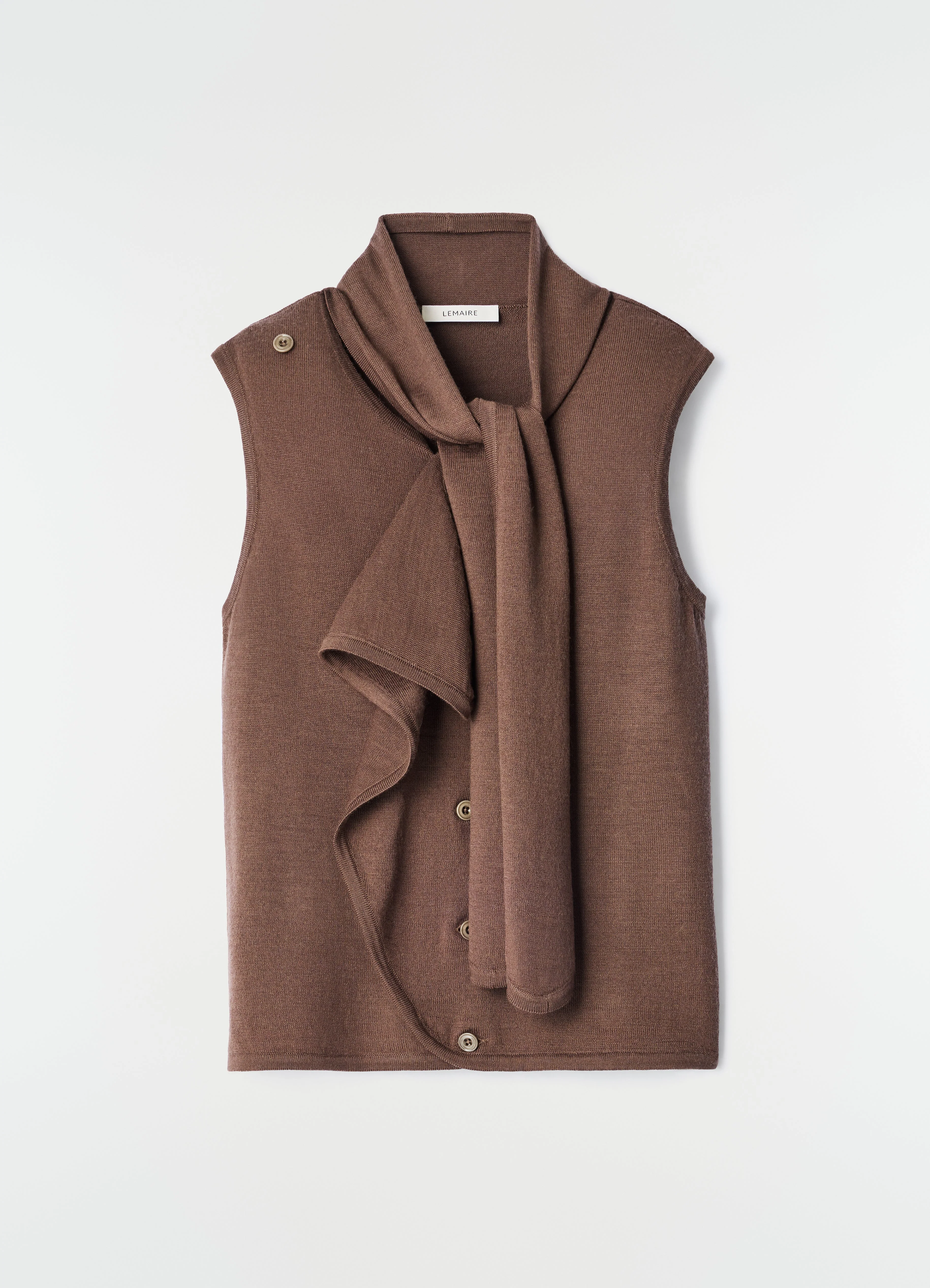ASYMMETRICAL CARDIGAN IN MERINO WOOL BLEND - Image 5