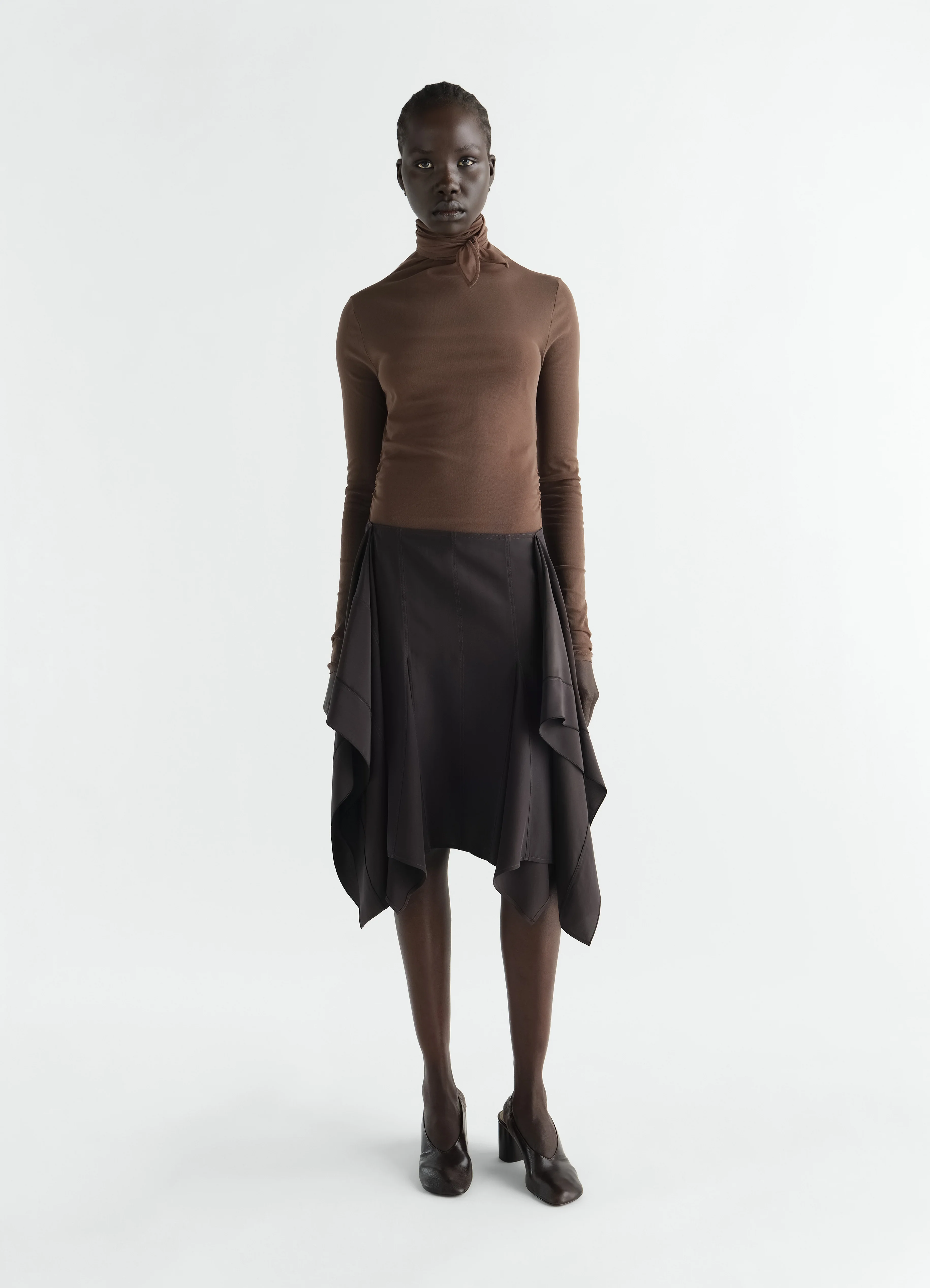 BALLERINA SCARF TOP IN MESH JERSEY - Image 2