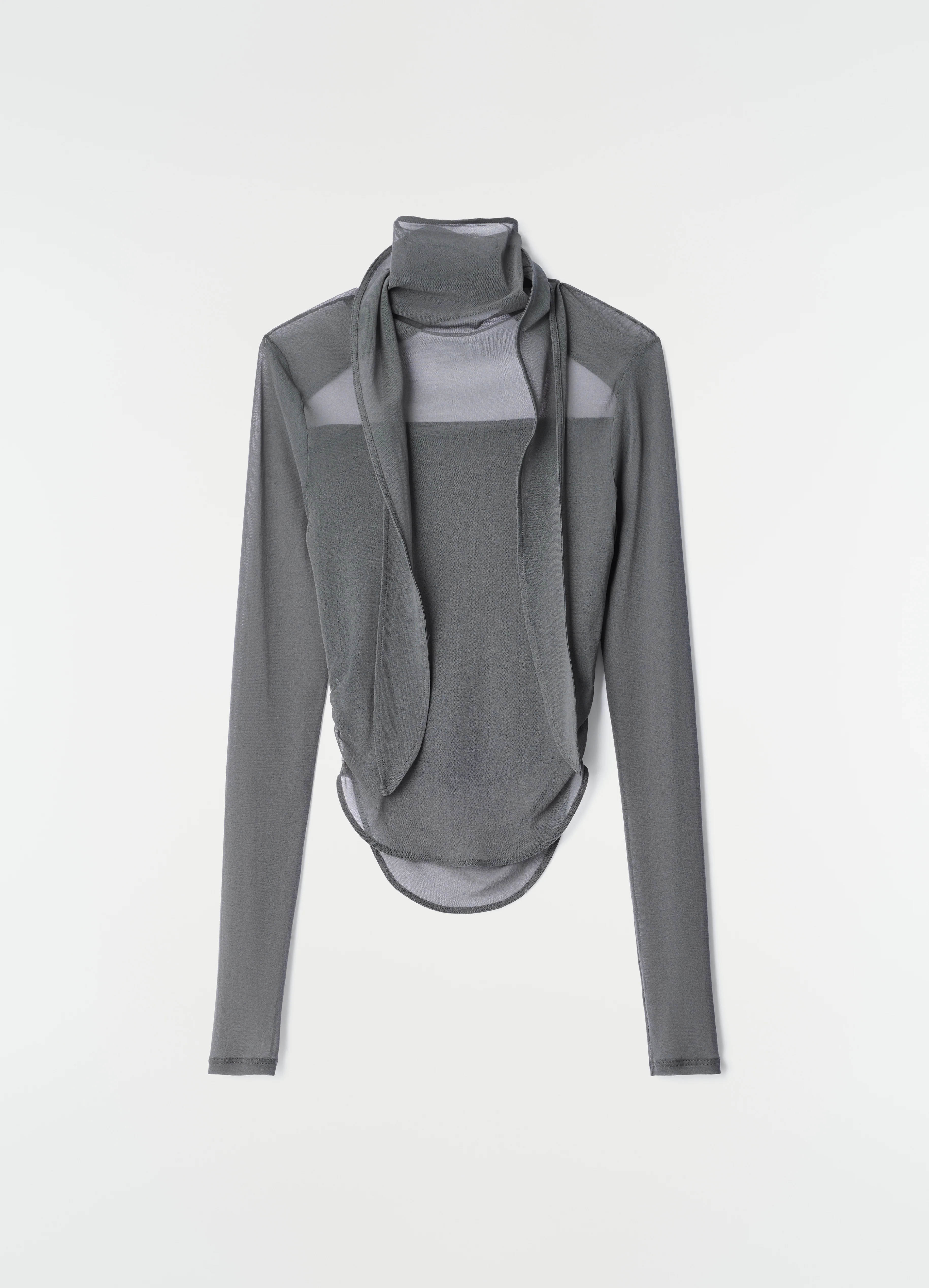 BALLERINA SCARF TOP IN MESH JERSEY - Image 6