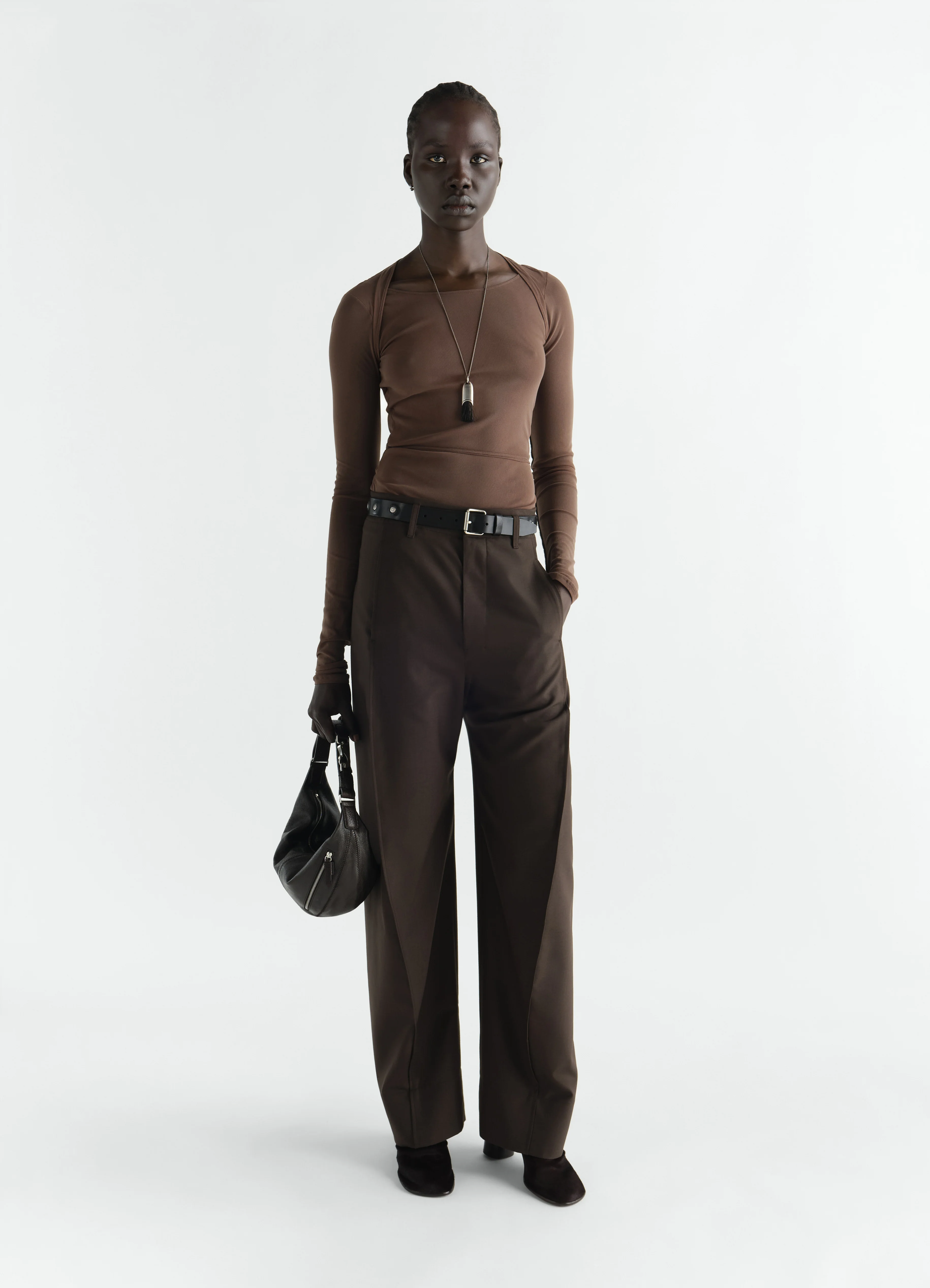 BALLERINA WRAP TOP IN MESH JERSEY - Image 2