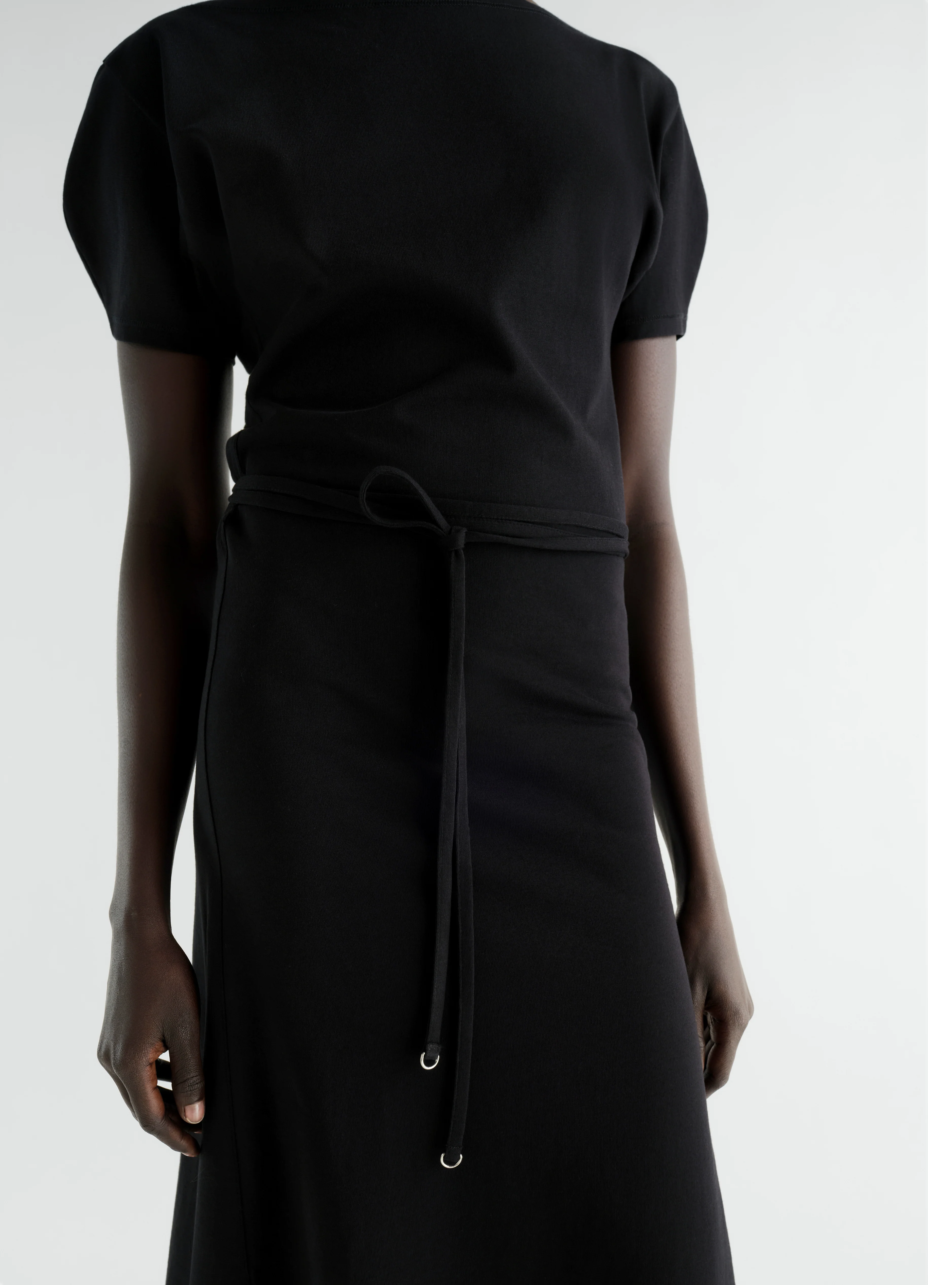 BELTED DRESS IN HEAVY COTTON JERSEY - Image 3