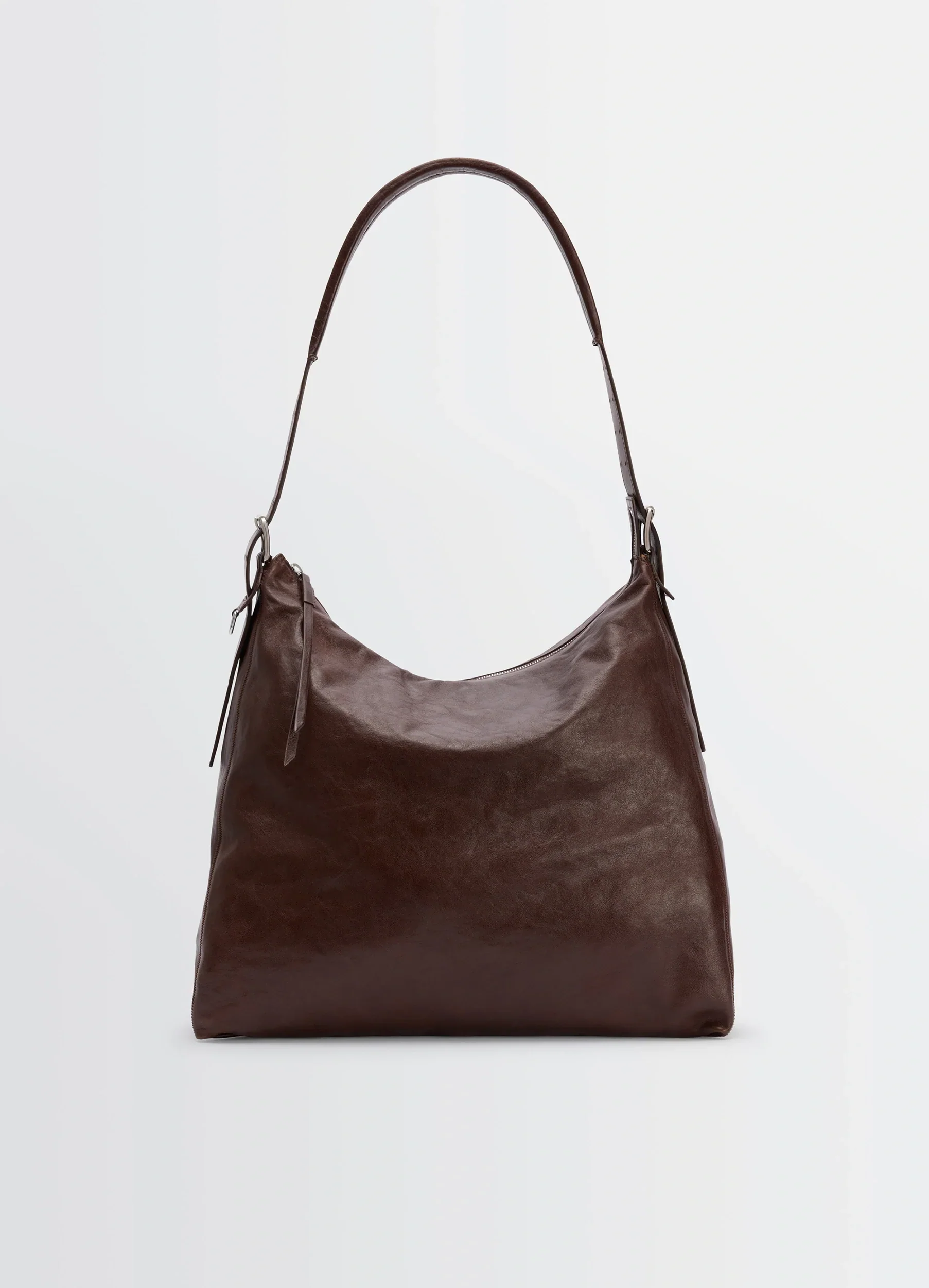 BELTED HOBO BAG IN LEATHER