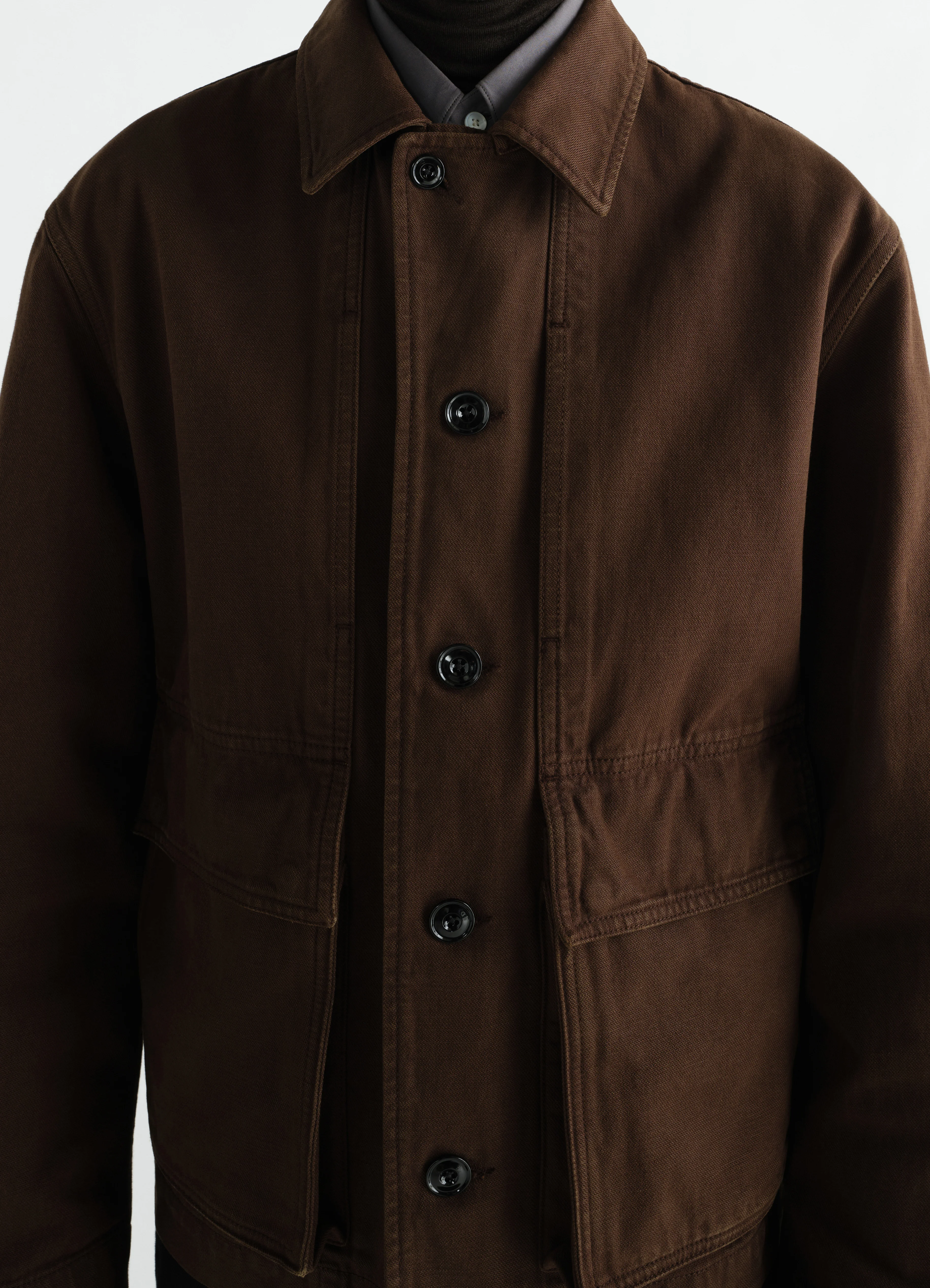 BOXY JACKET IN HEAVY GARMENT-DYED BROKEN TWILL - Image 5