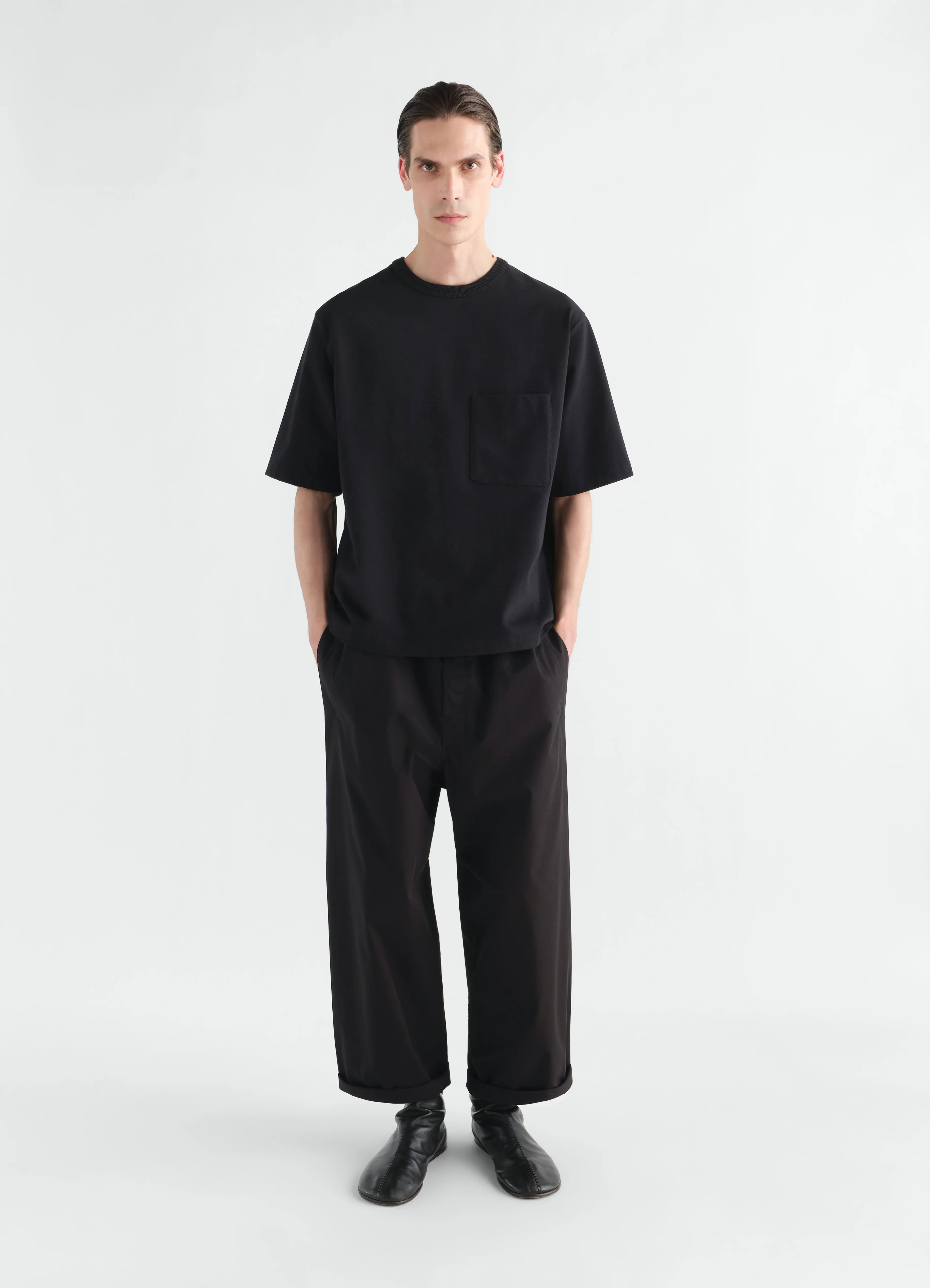 BOXY T-SHIRT IN COMPACT COTTON JERSEY - Image 2