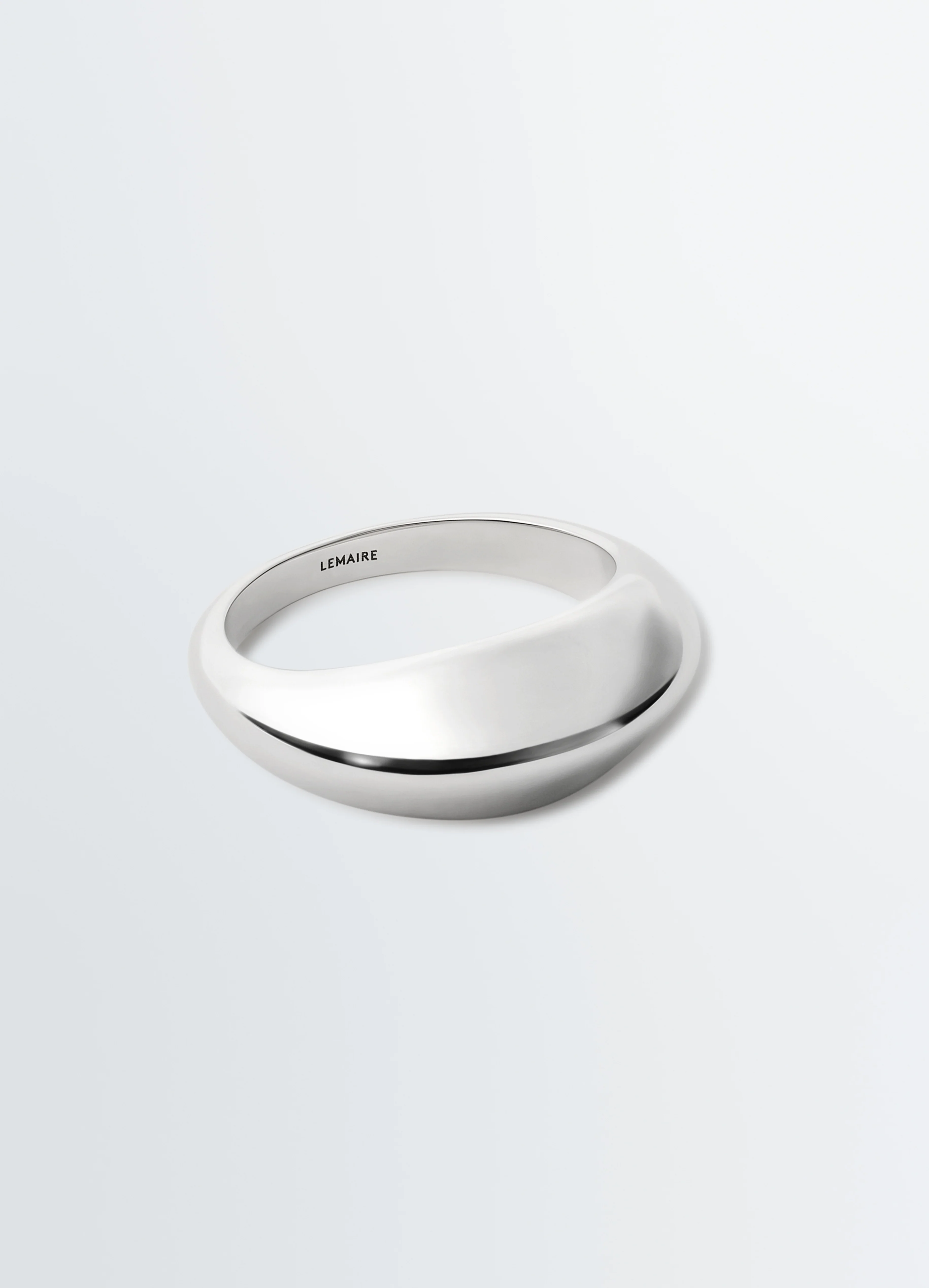 CHUNKY DROP RING IN SILVER