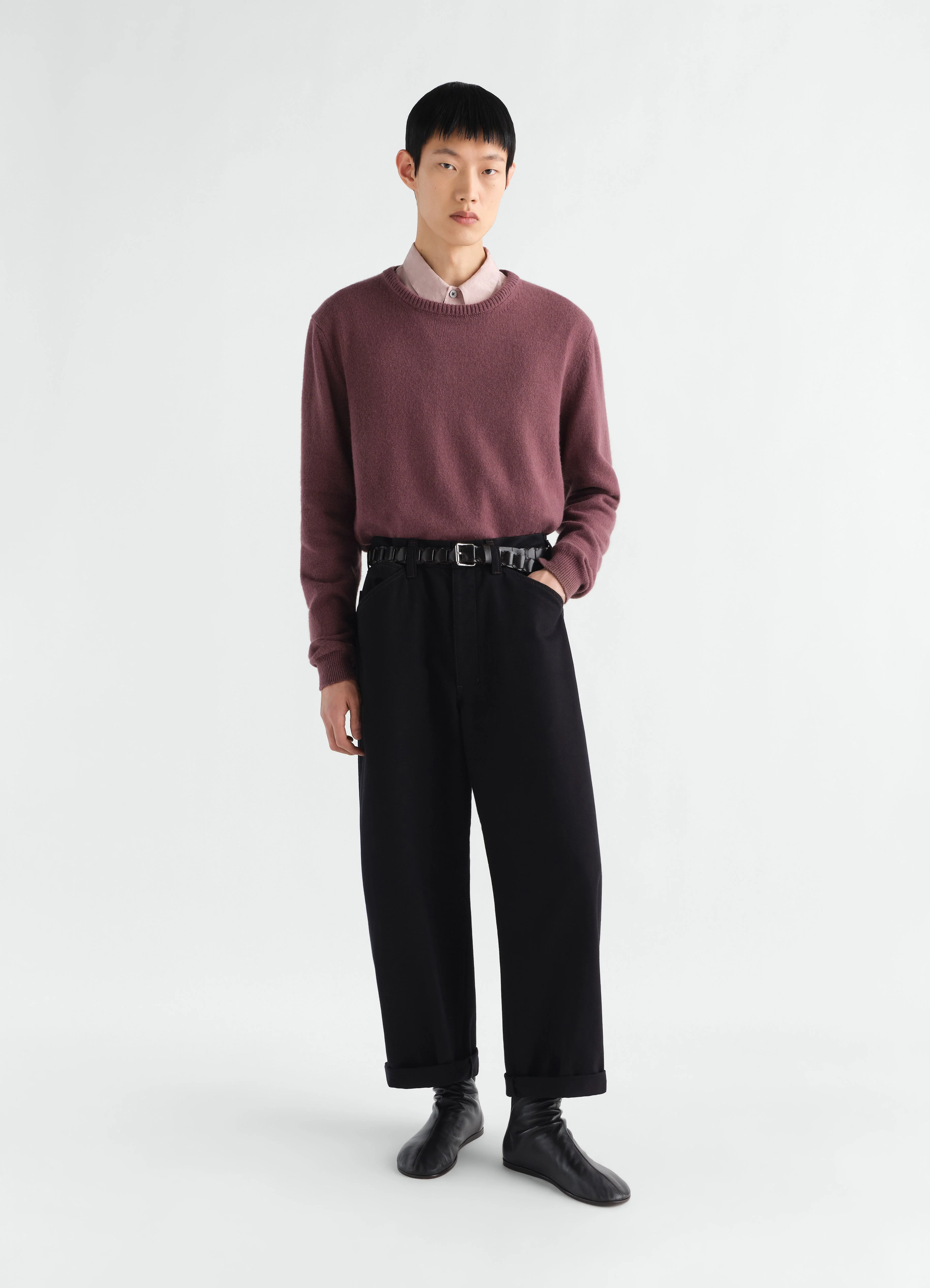 CREW-NECK SWEATER IN ALPACA WOOL BLEND - Image 2