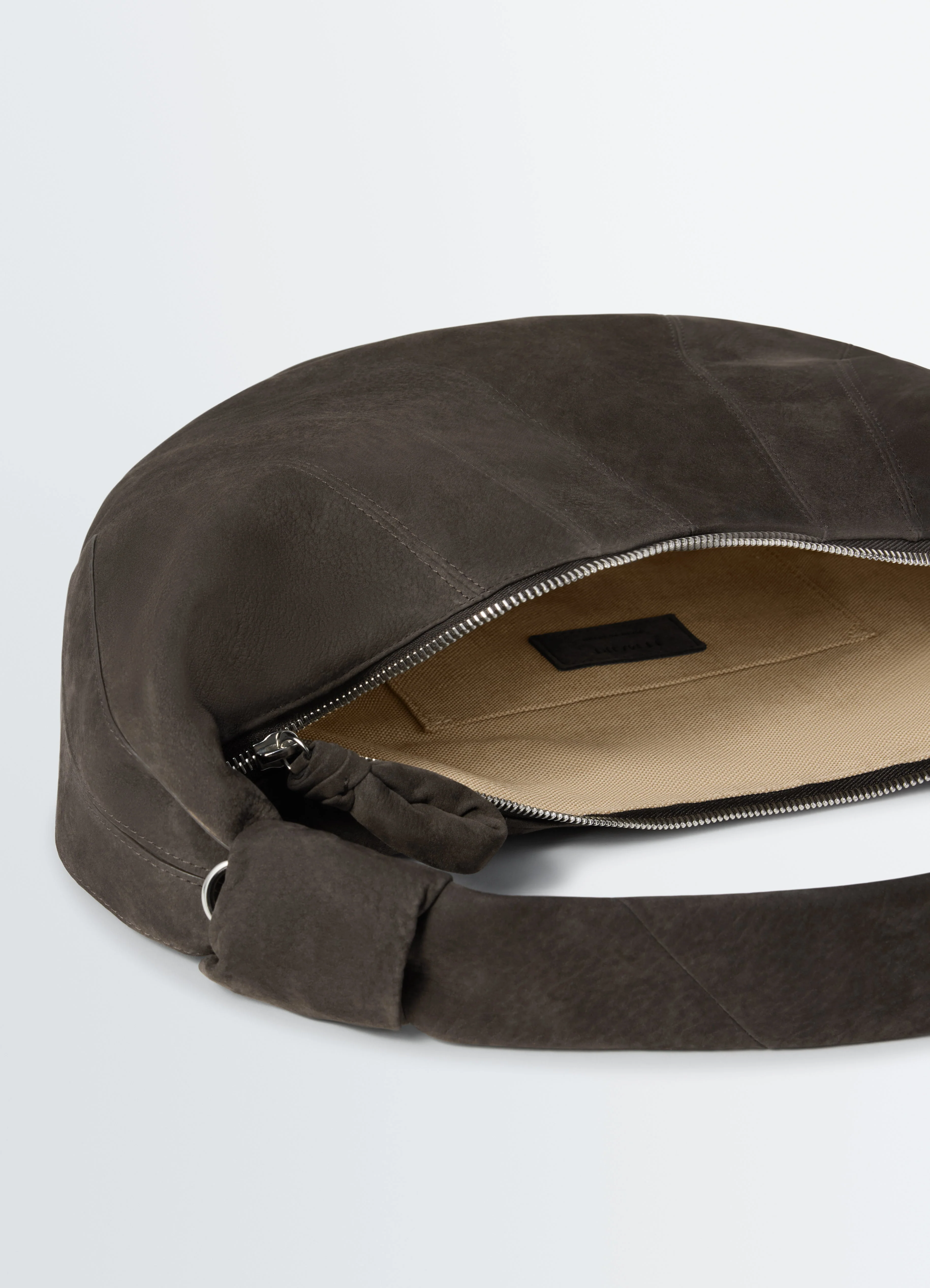 FORTUNE CROISSANT BAG IN ALPACA NUBUCK - Image 4