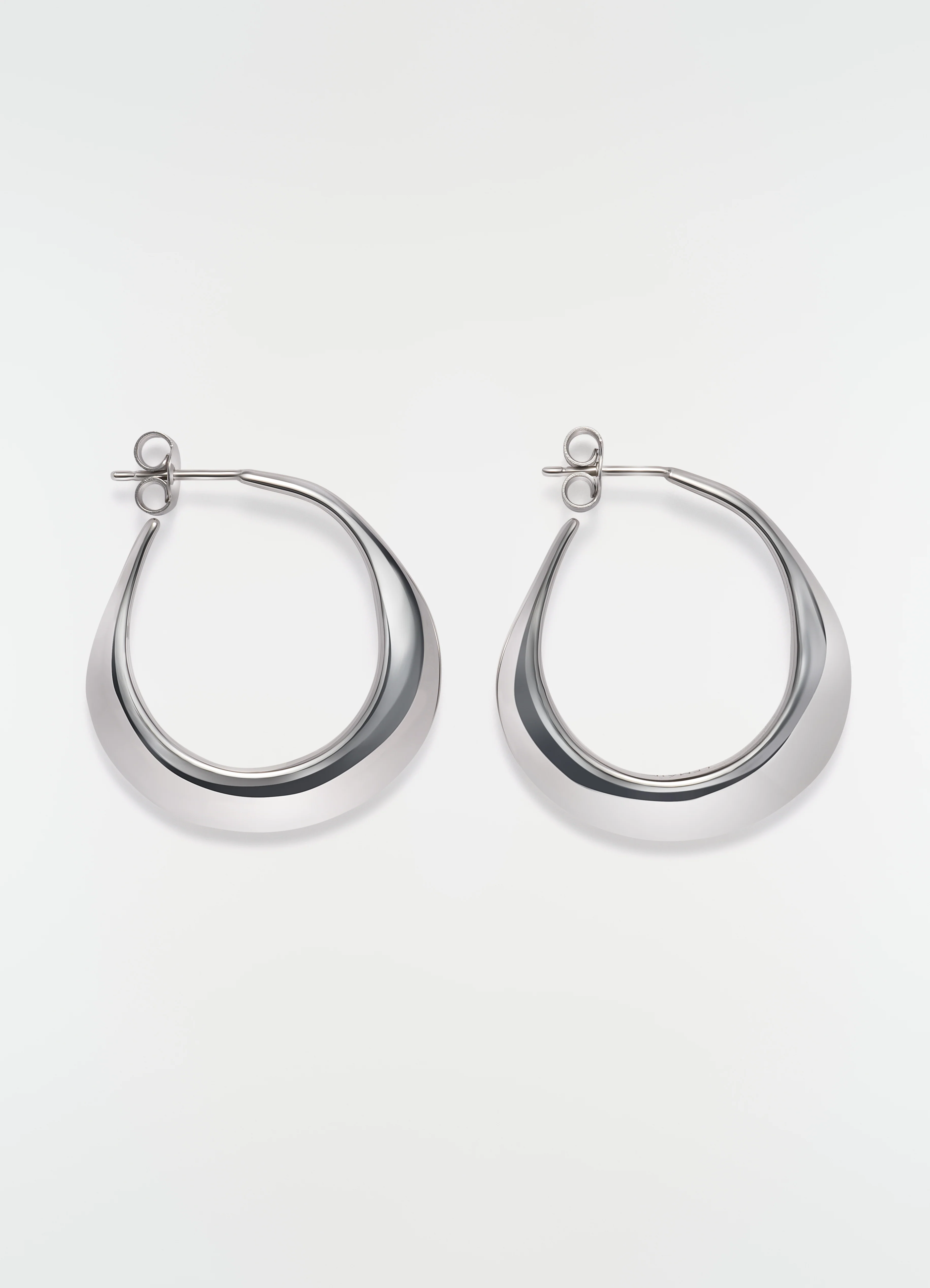 HOOPS DROP EARRINGS IN SILVER