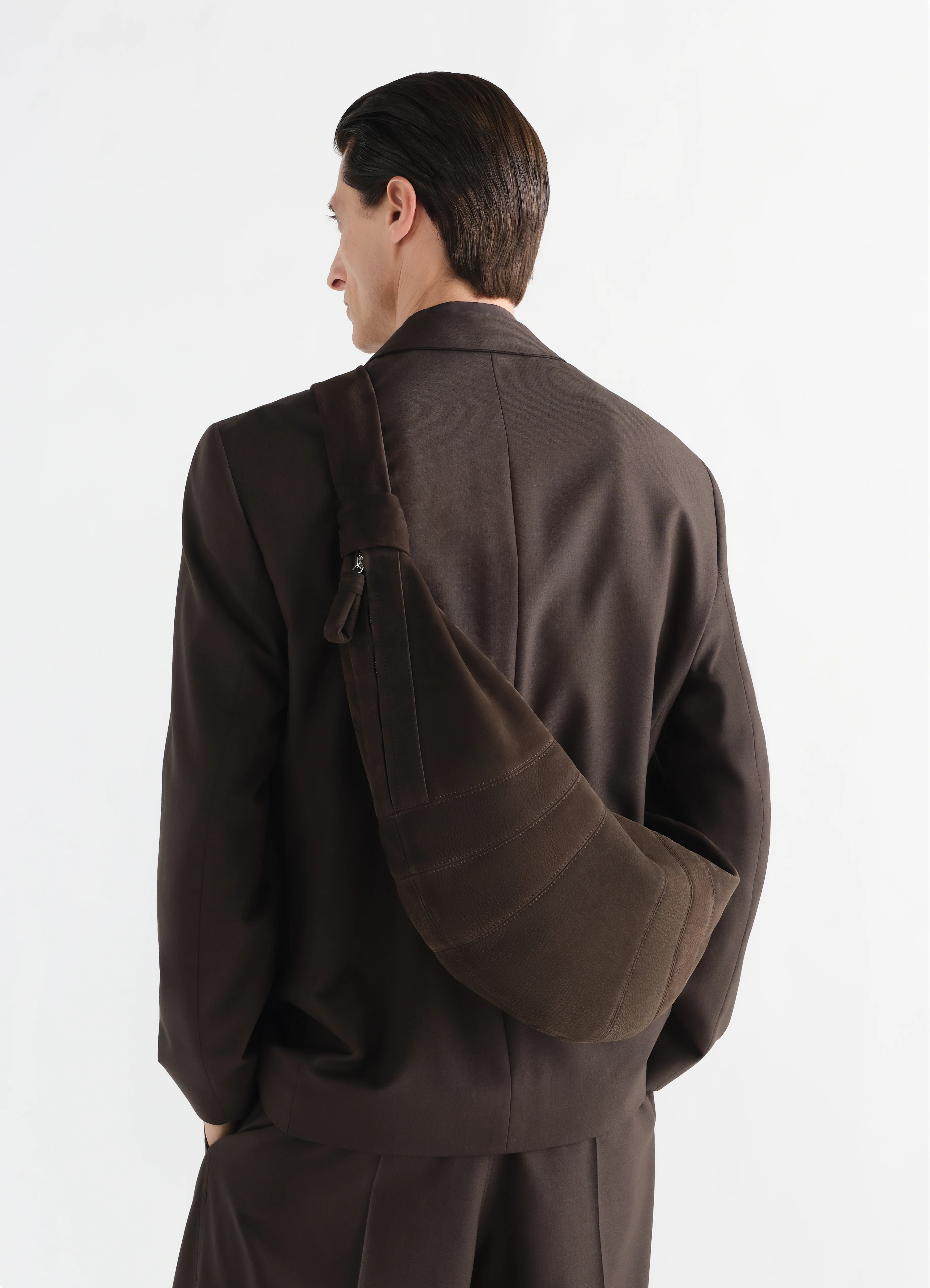 LARGE CROISSANT BAG IN ALPACA NUBUCK - Image 3