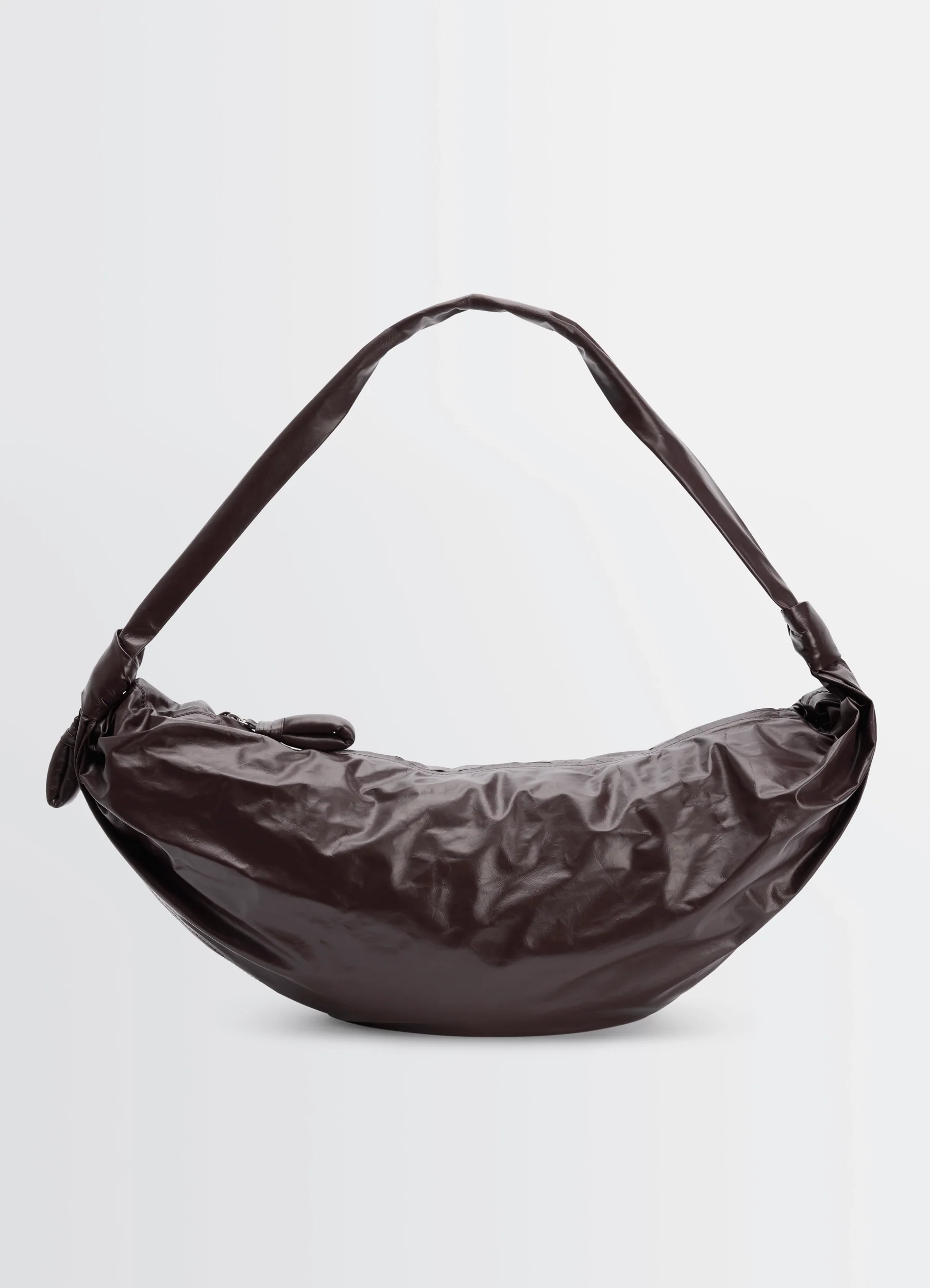 LARGE SOFT CROISSANT BAG IN PAPER LEATHER - Image 5