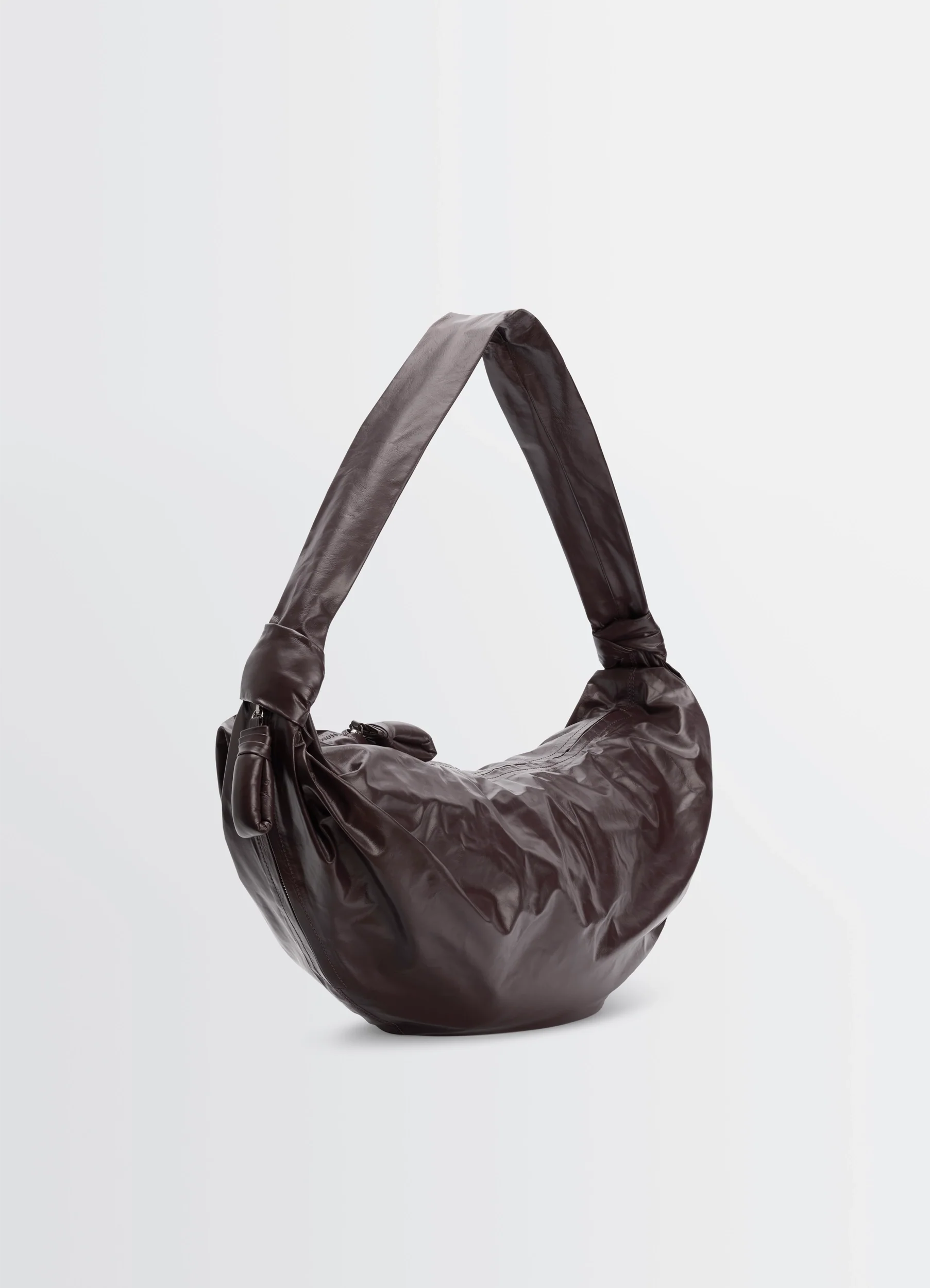 LARGE SOFT CROISSANT BAG IN PAPER LEATHER - Image 7