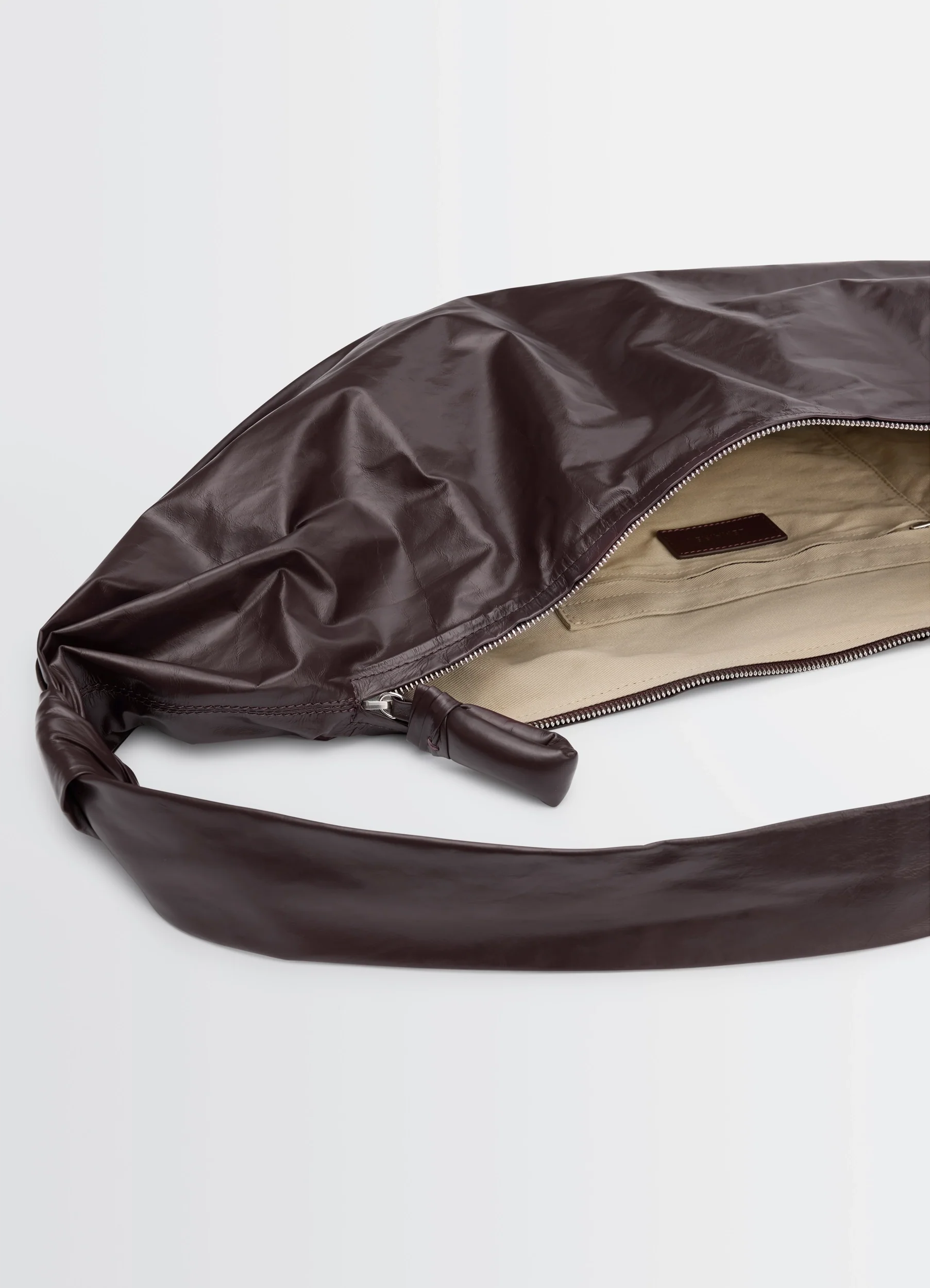 LARGE SOFT CROISSANT BAG IN PAPER LEATHER - Image 8