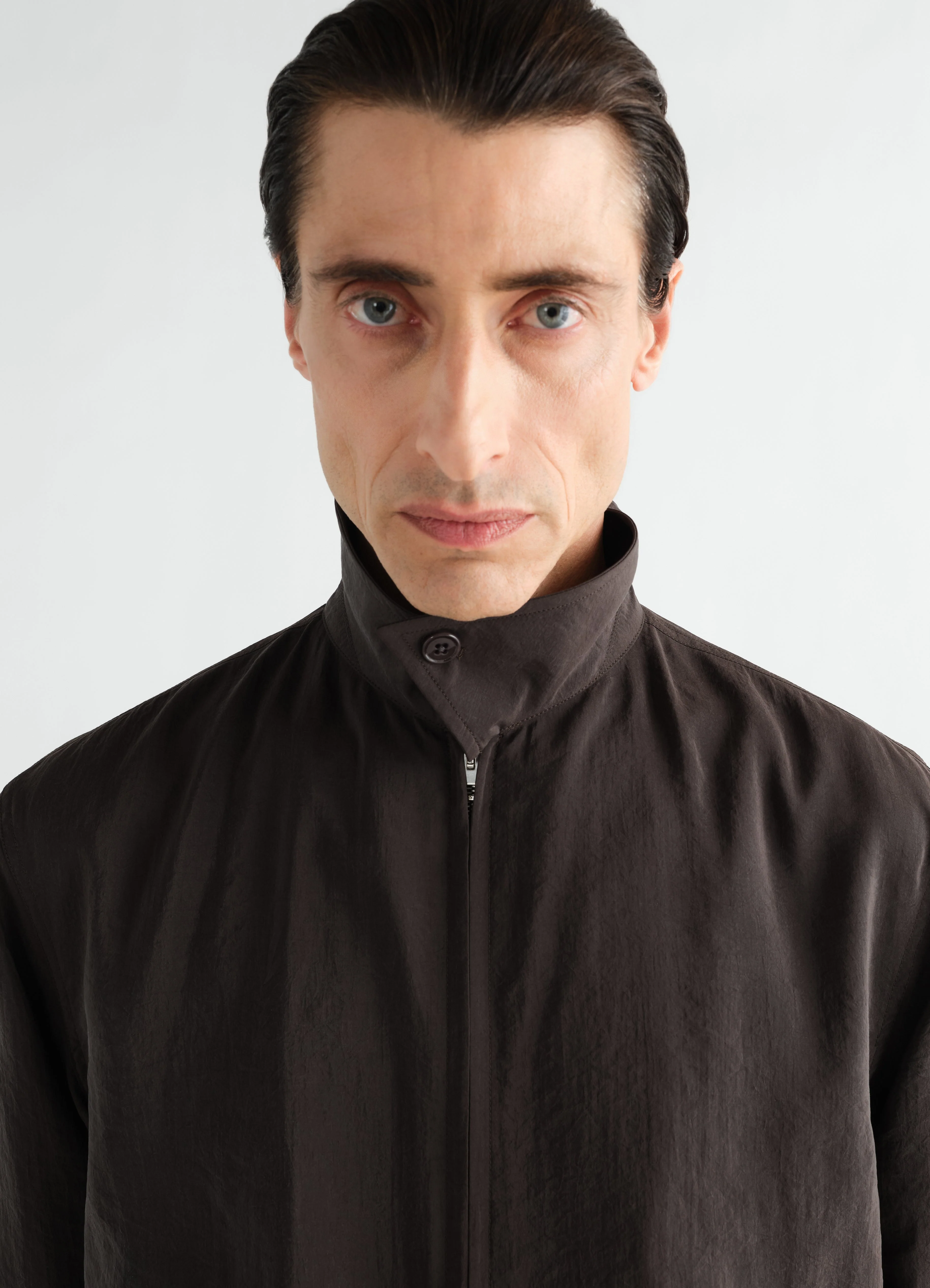 LIGHT ZIPPED BLOUSON IN DRY SILK - Image 4
