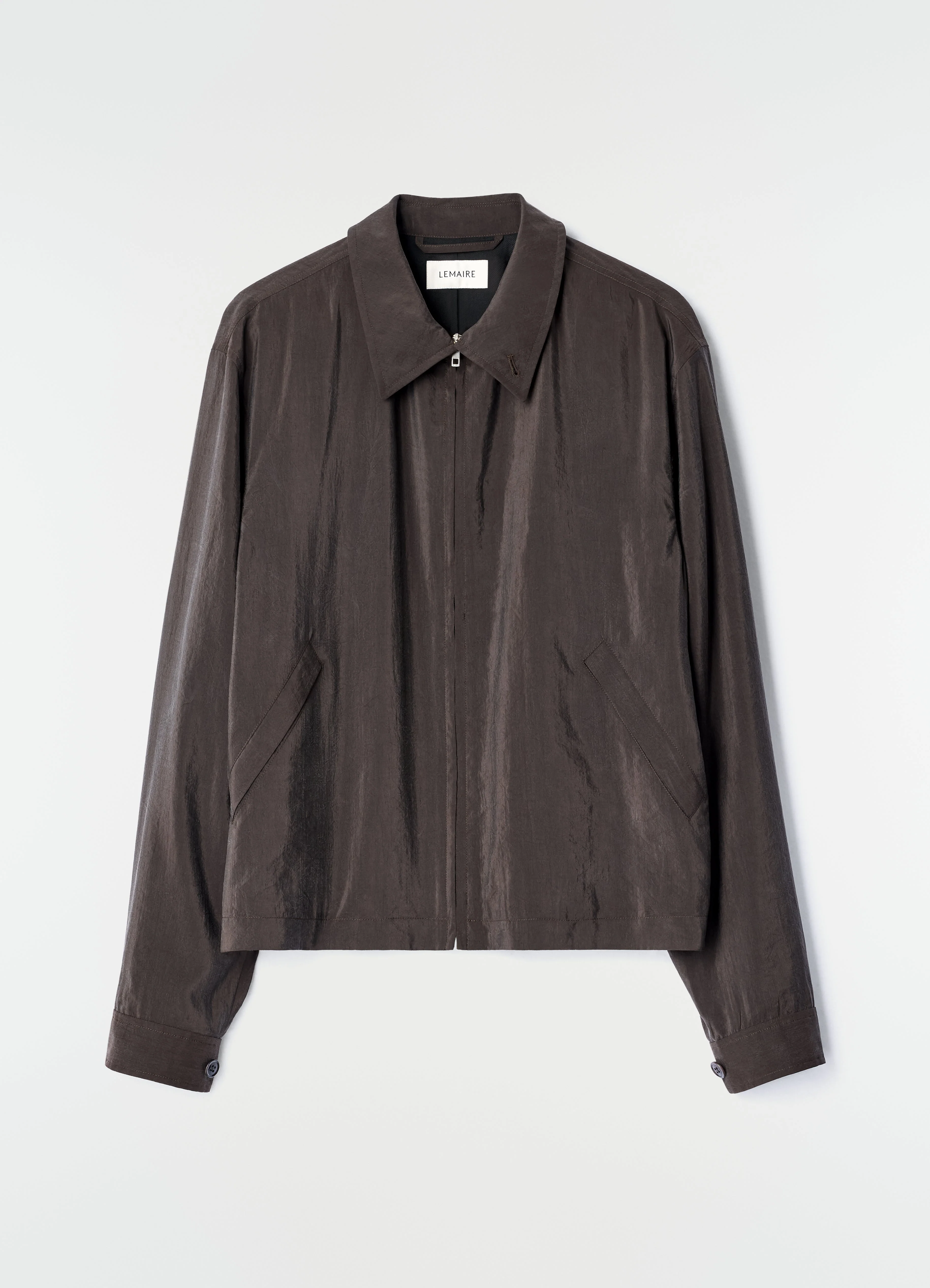 LIGHT ZIPPED BLOUSON IN DRY SILK - Image 7