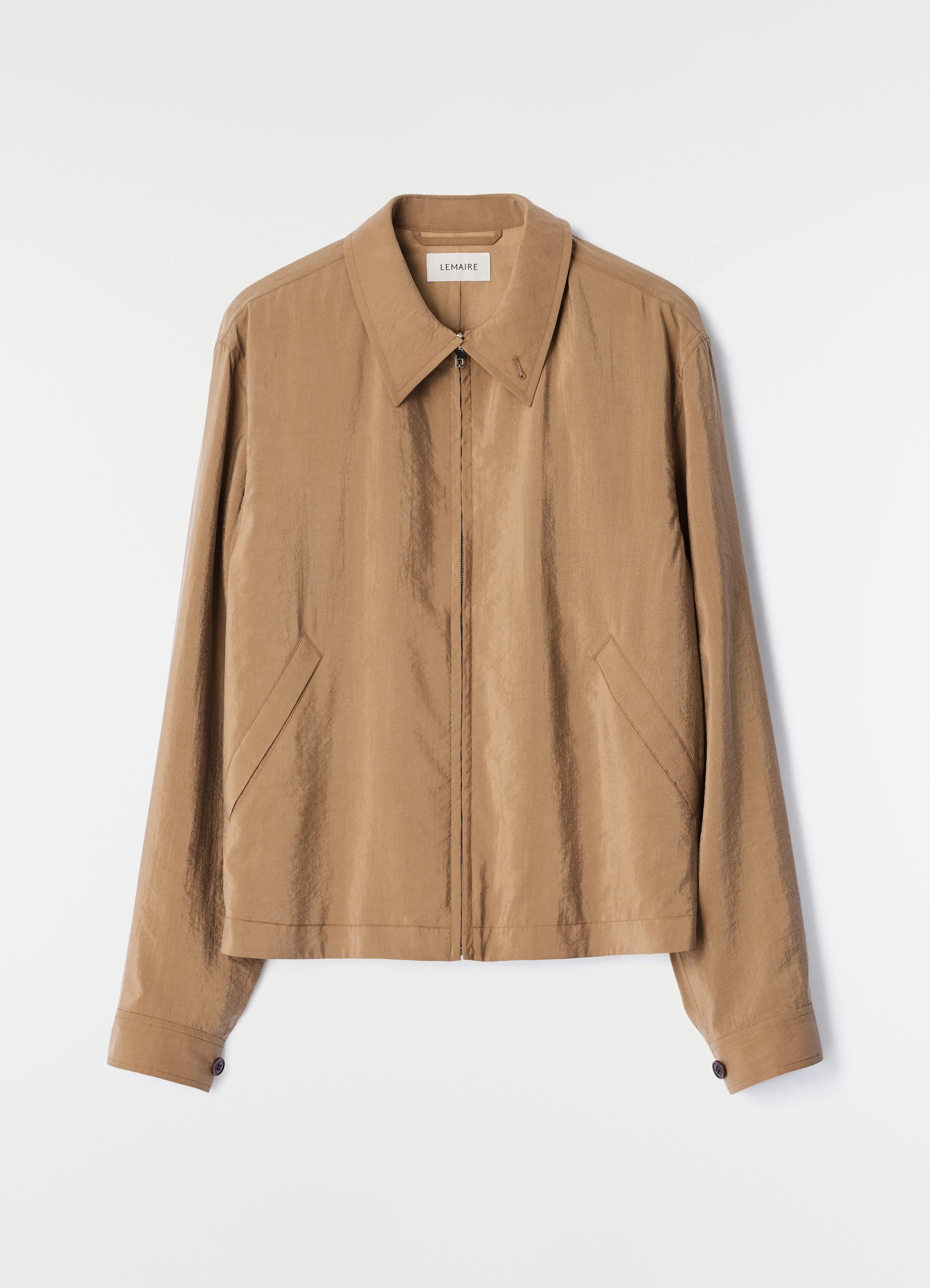 LIGHT ZIPPED BLOUSON IN DRY SILK - Image 6