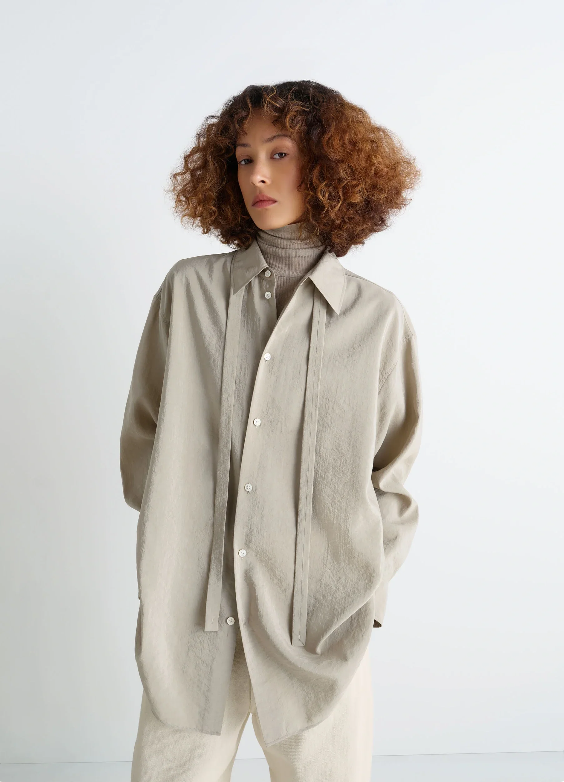 LONG SHIRT WITH TIE