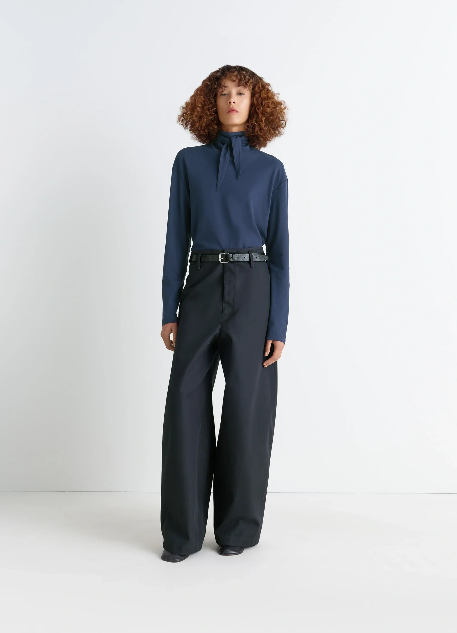 LONG SLEEVE FOULARD TOP - Image 2