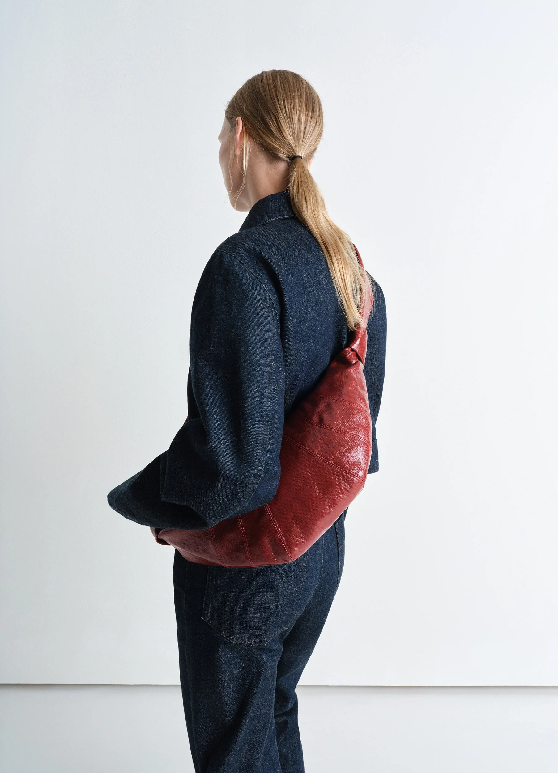 MEDIUM CROISSANT BAG IN COATED COTTON - Image 7