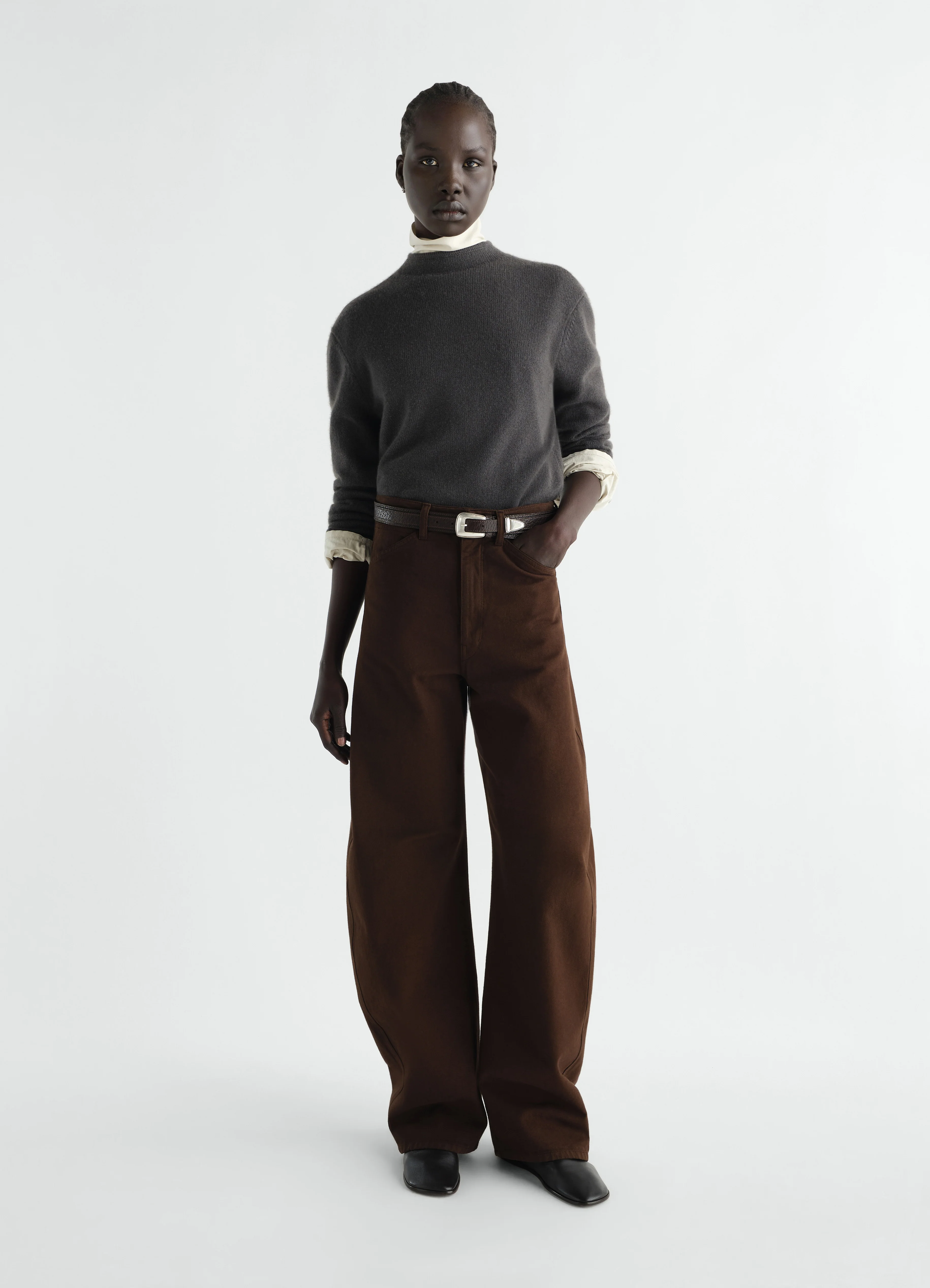 REVERSIBLE BUTTONED SWEATER IN CASHMERE - Image 2