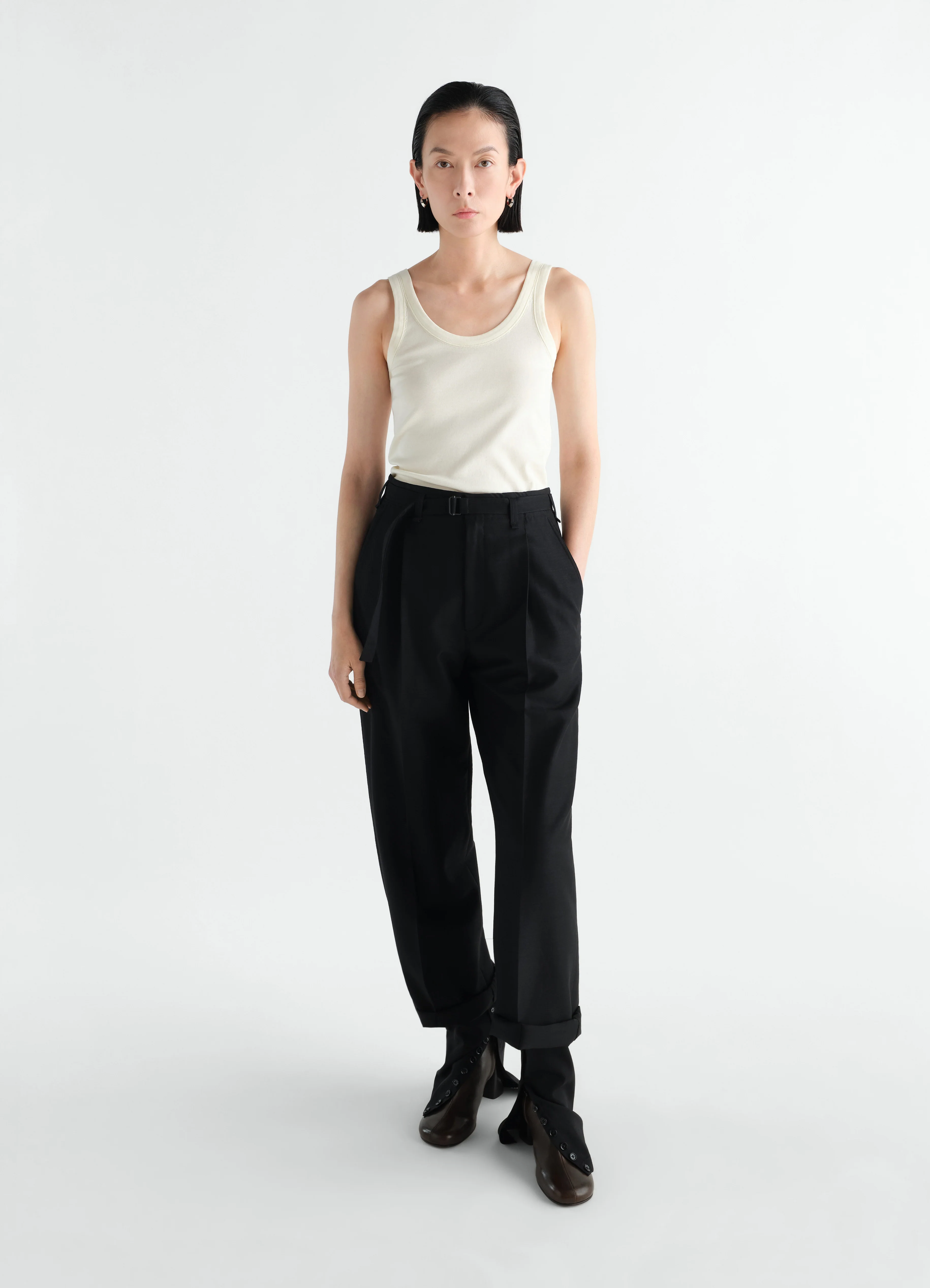 RIB TANK TOP IN JERSEY - Image 2