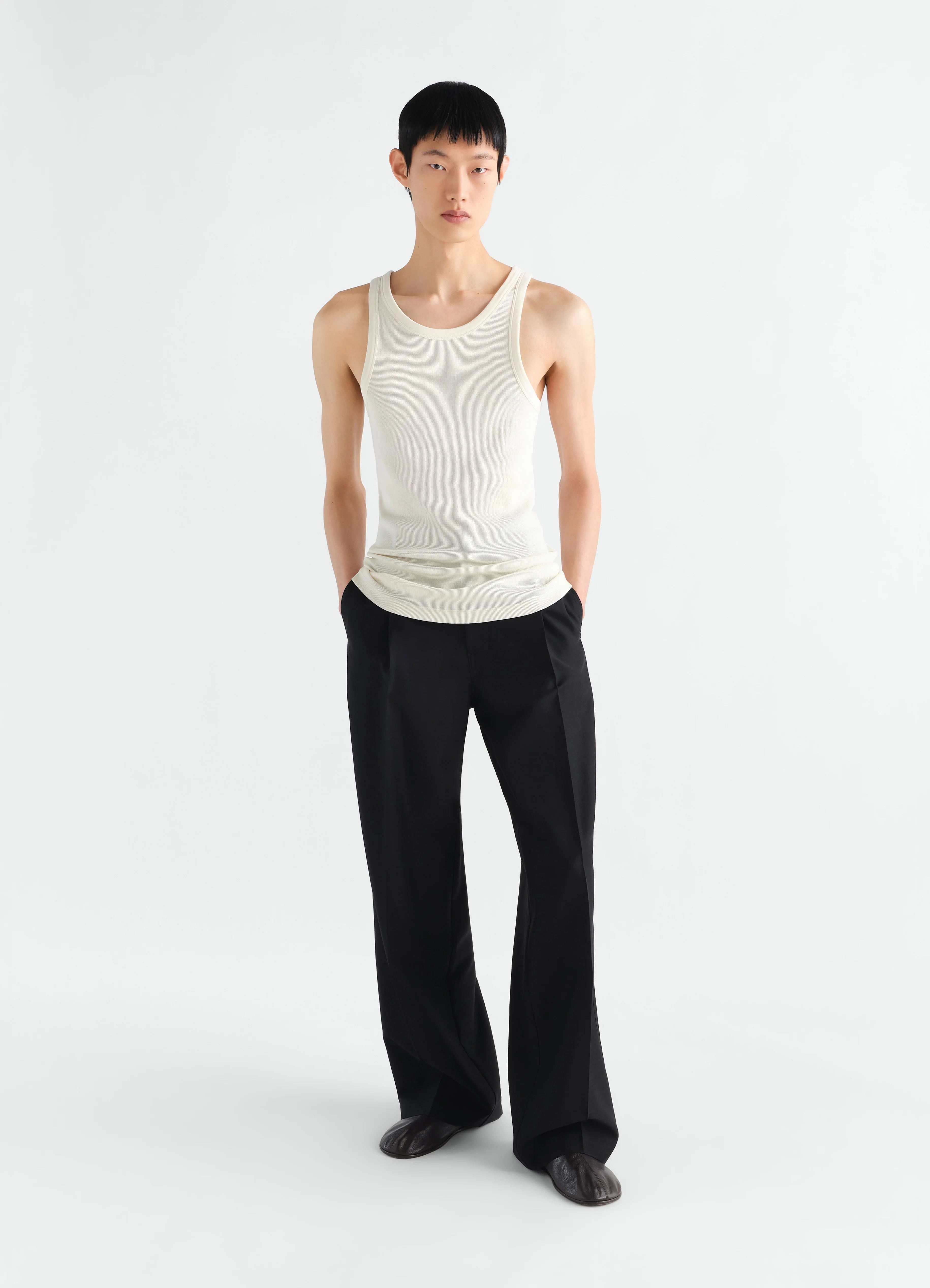TANK TOP IN RIBBED JERSEY - Image 2