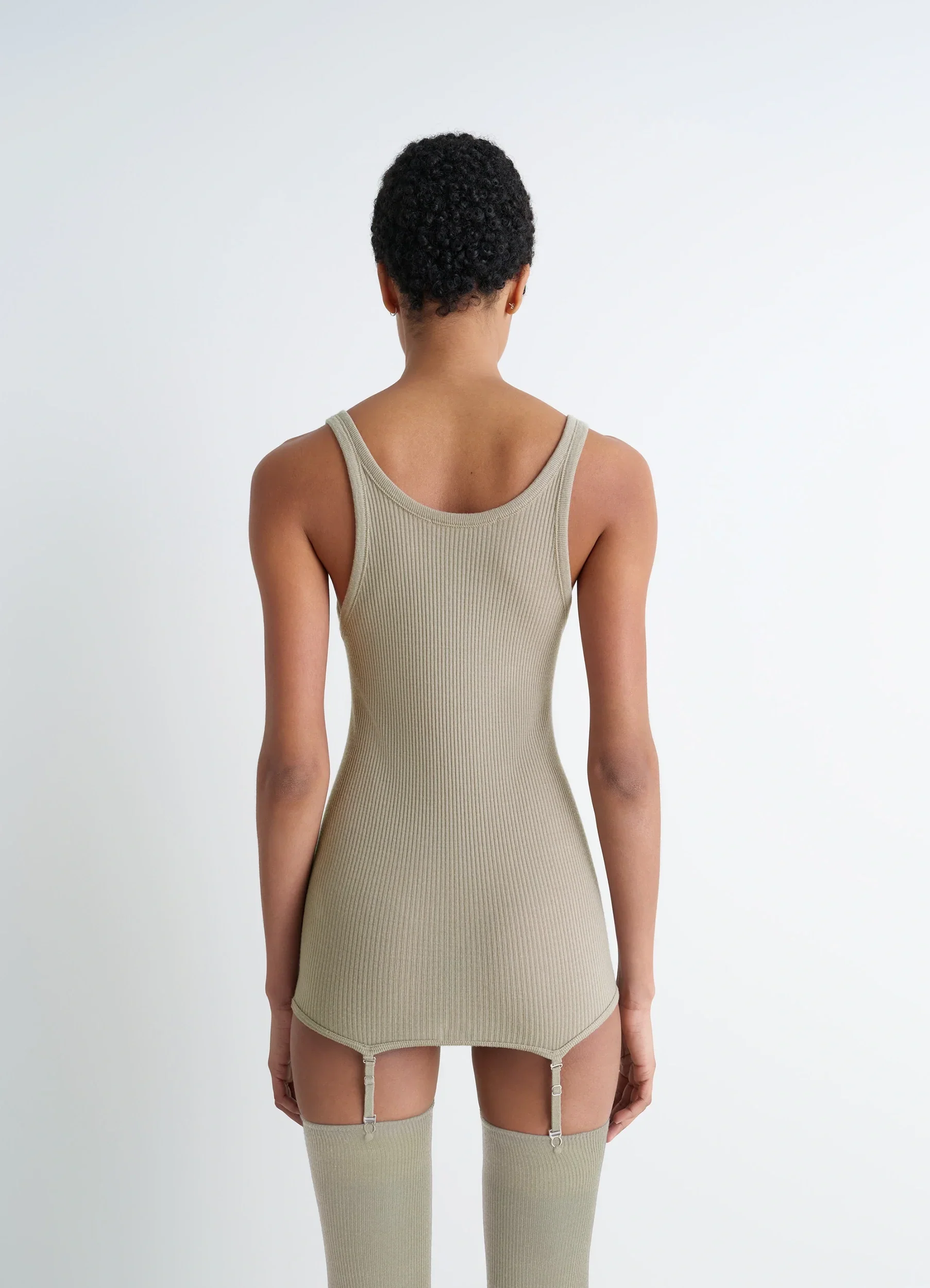 SEAMLESS SHORT SLEEVES TANK TOP WITH  SUSPENDERS - Image 3