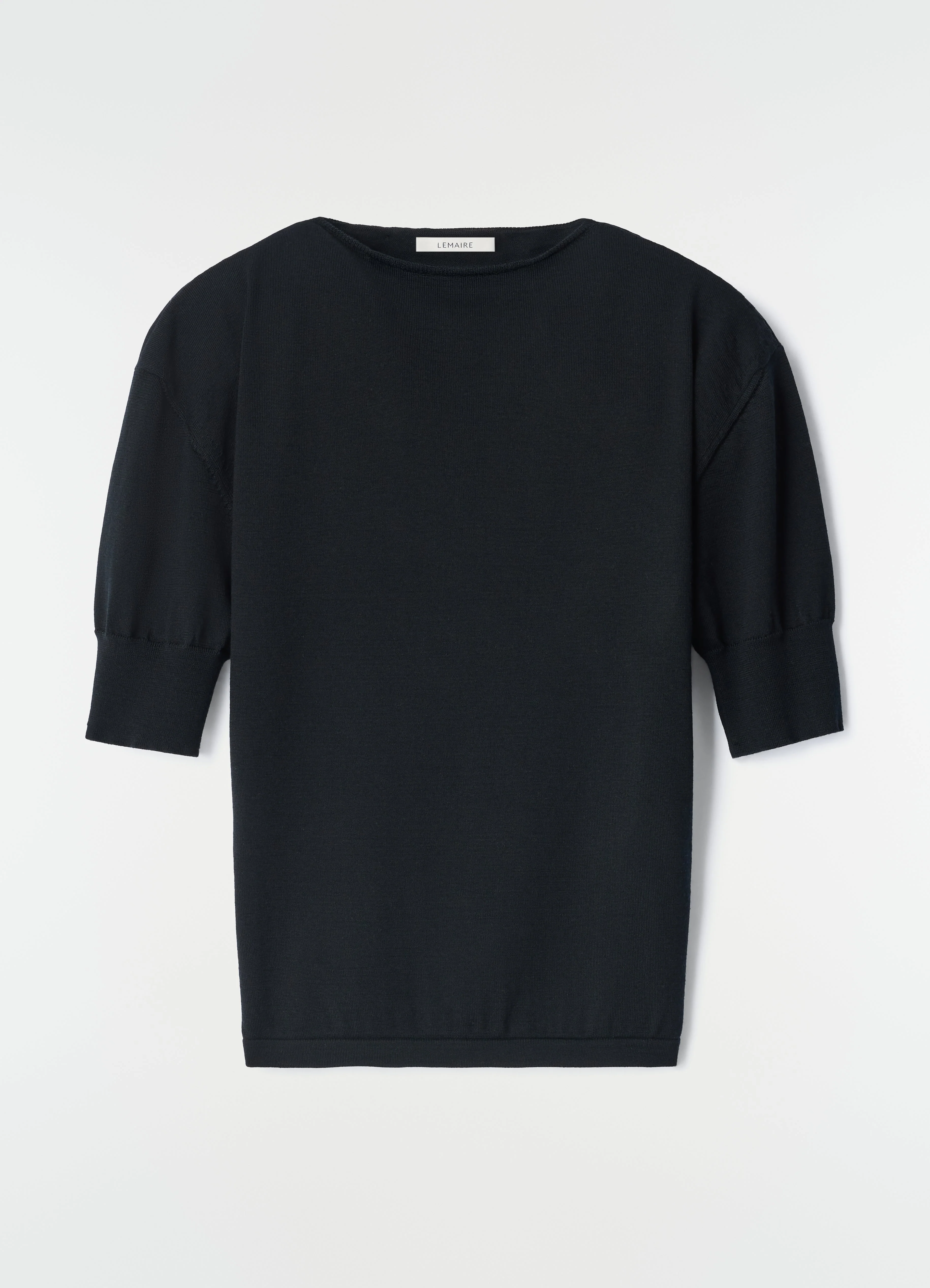 SHORT-SLEEVE SWEATER IN FINE MERINO WOOL - Image 6