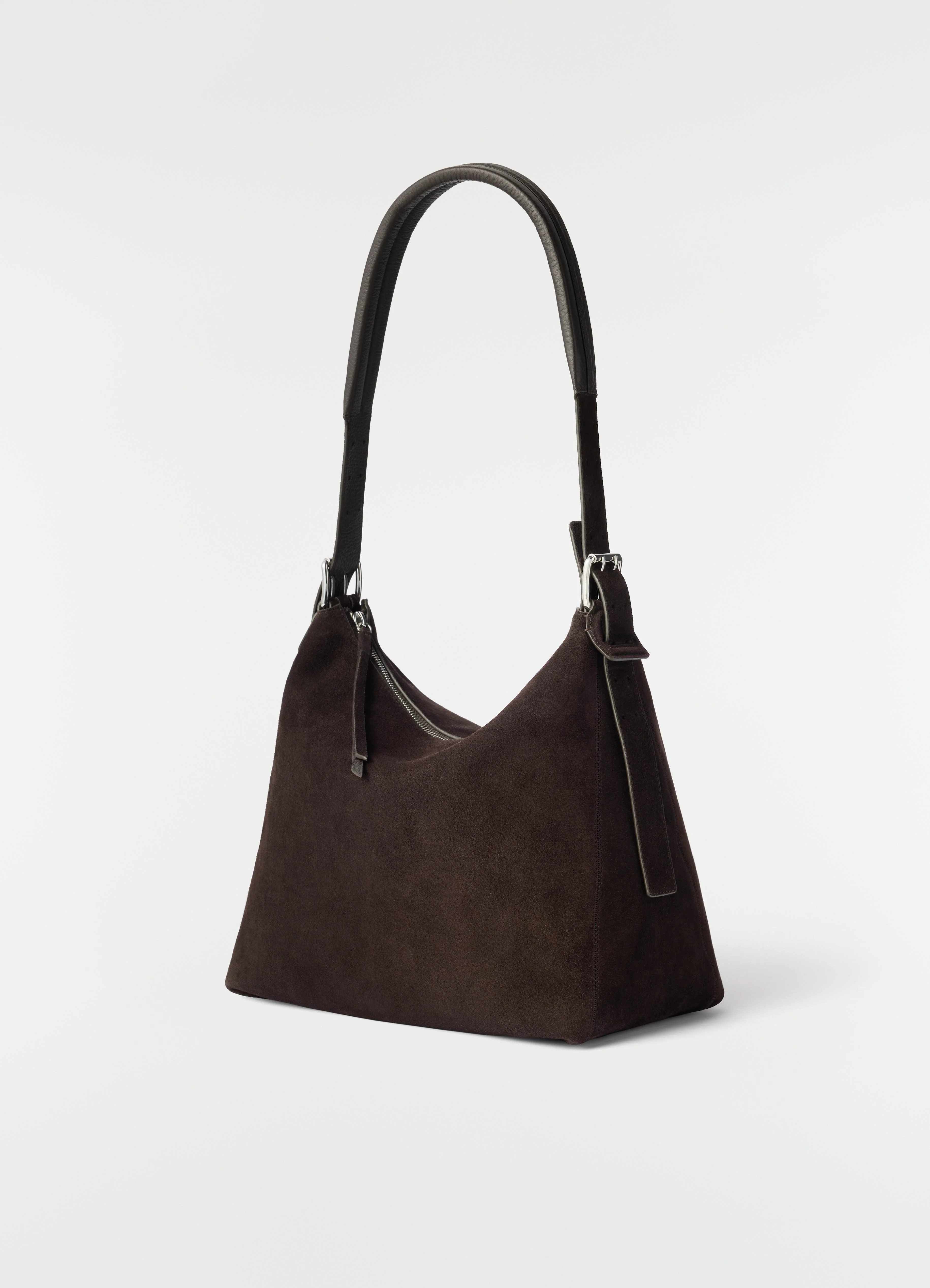 SMALL BELTED HOBO BAG IN SUEDE LEATHER - Image 4