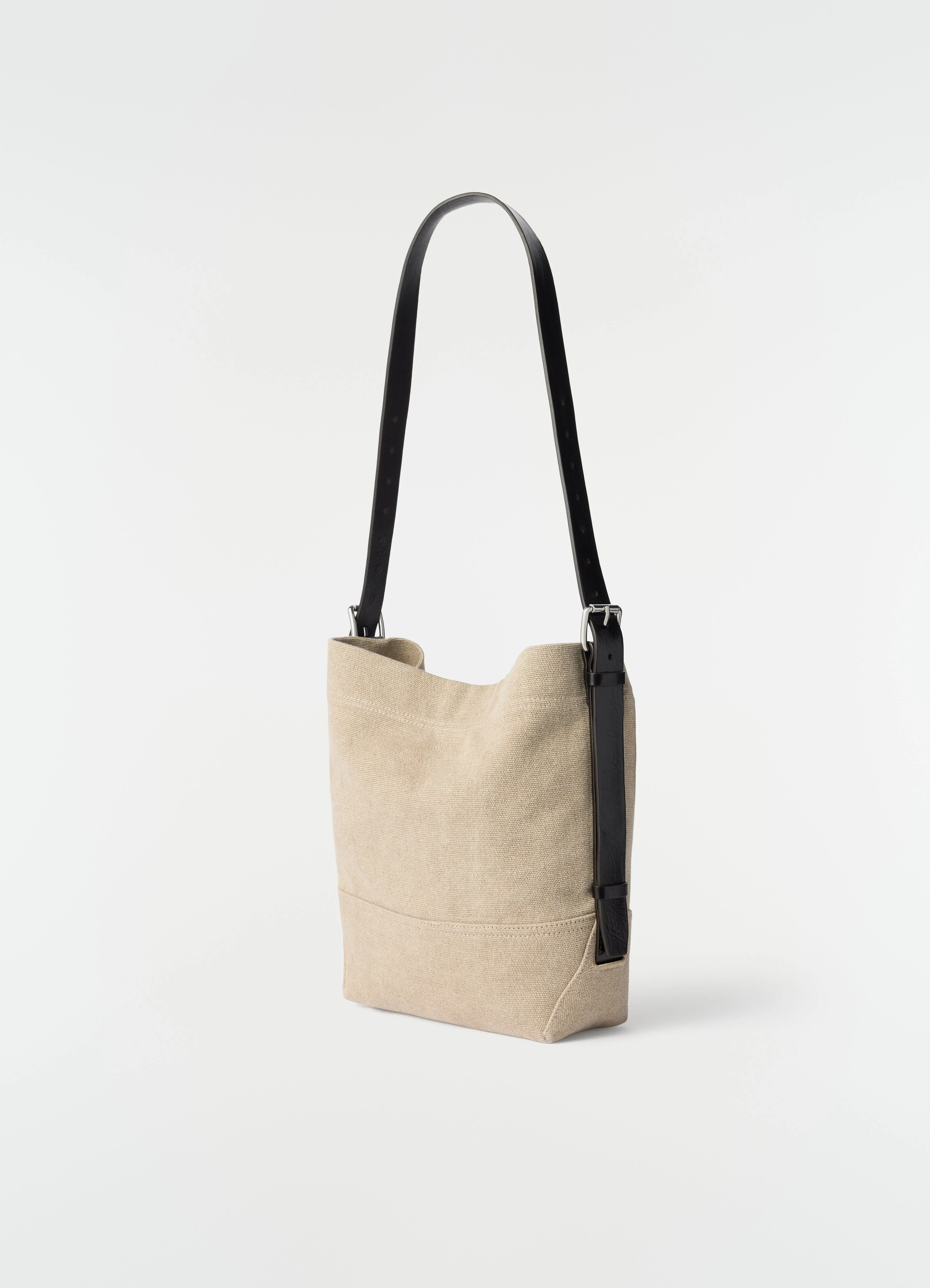 SMALL BELTED TOTE BAG IN HEAVY ECO COTTON CANVAS - Image 4