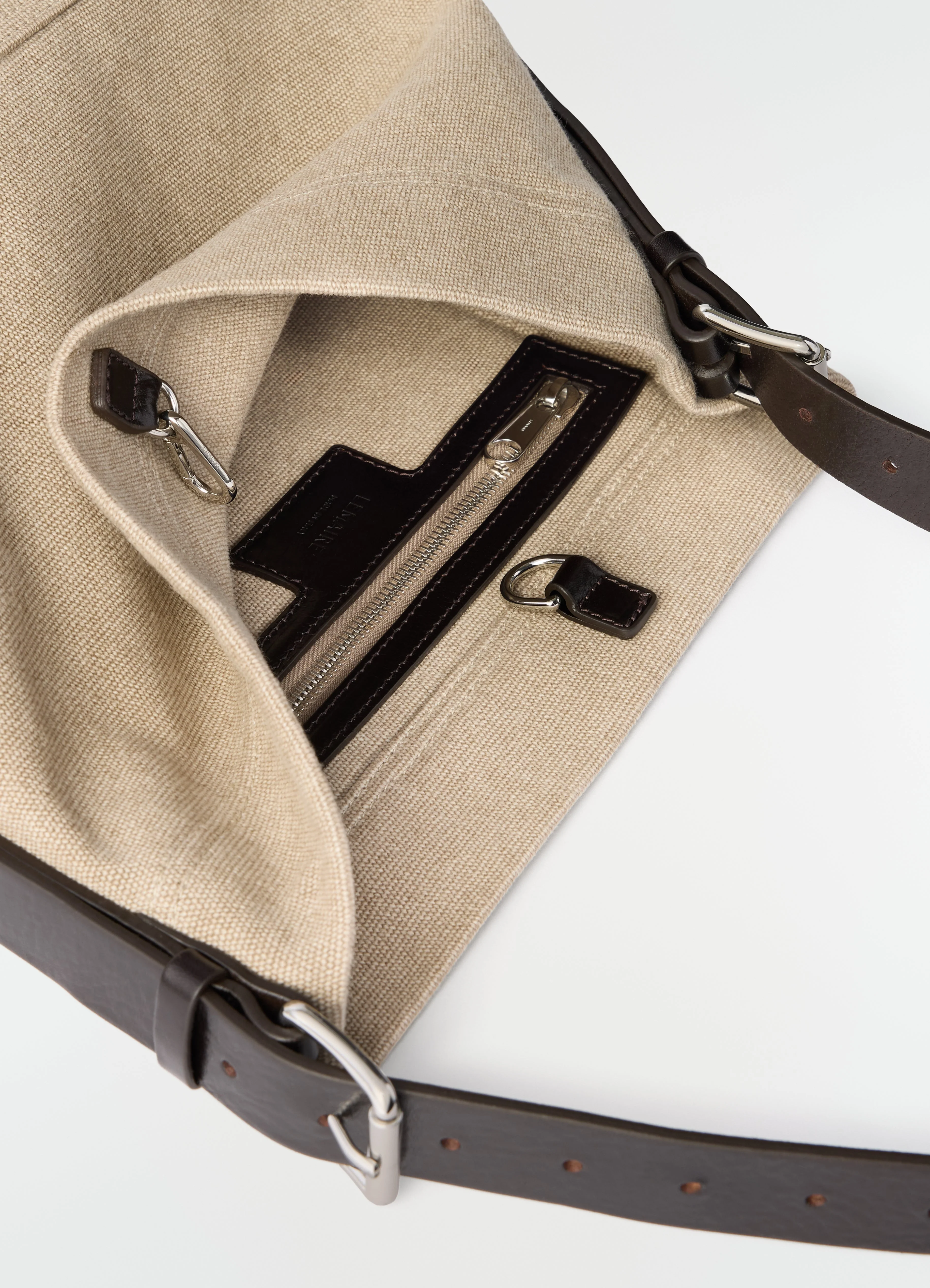 SMALL BELTED TOTE BAG IN HEAVY ECO COTTON CANVAS - Image 5