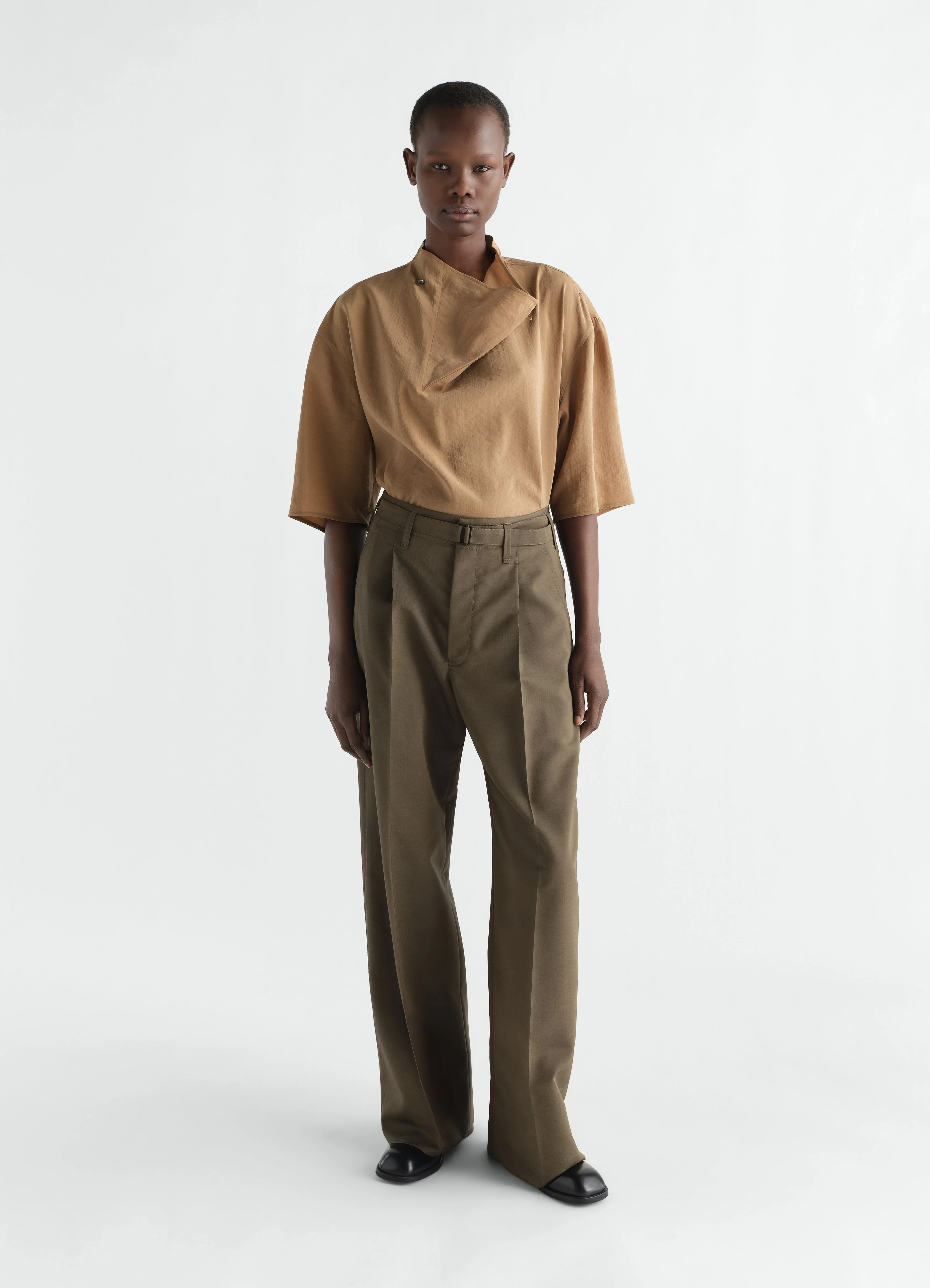 SOFT COLLAR TOP IN DRY SILK - Image 2