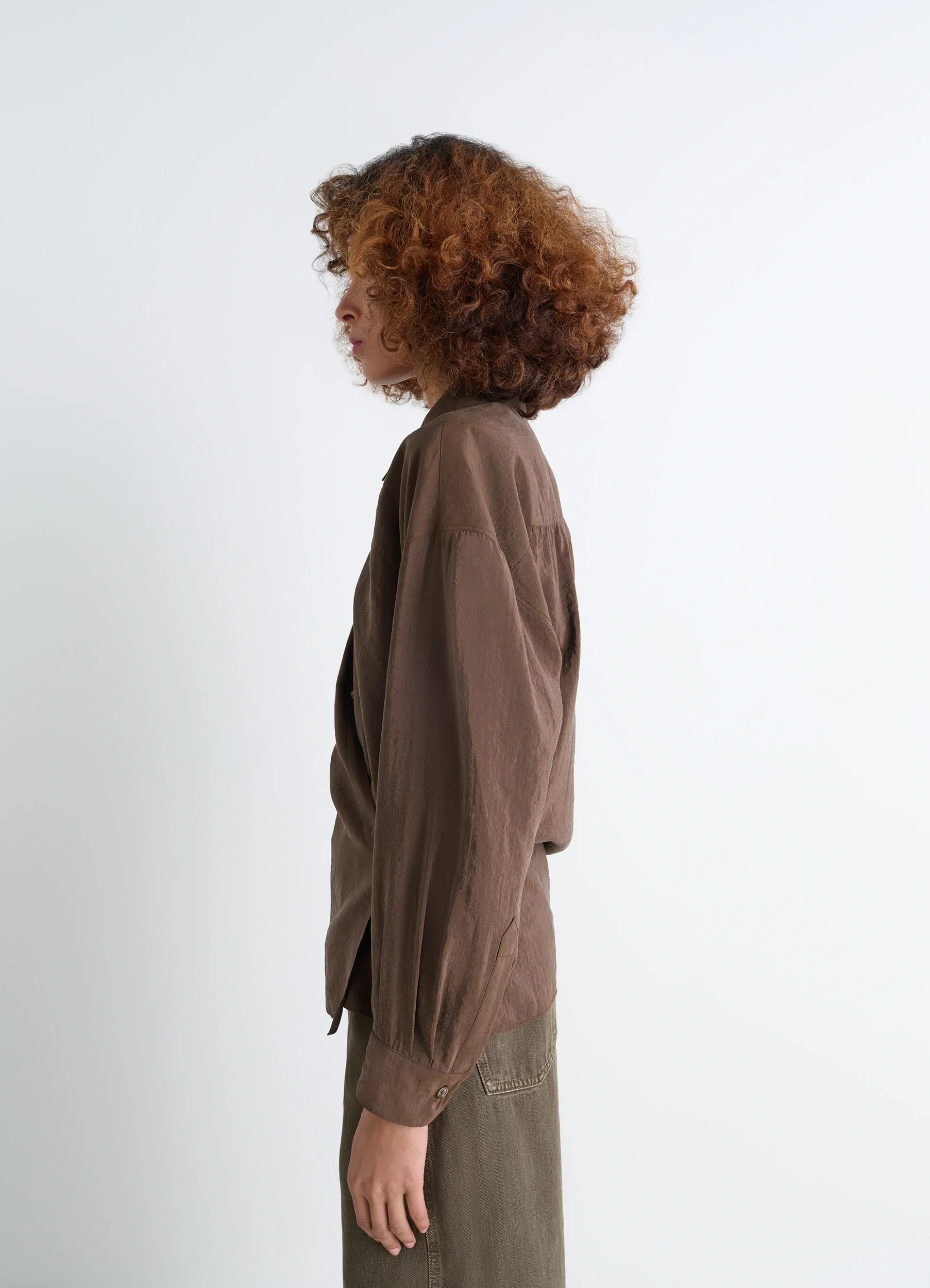 STRAIGHT COLLAR TWISTED SHIRT - Image 5