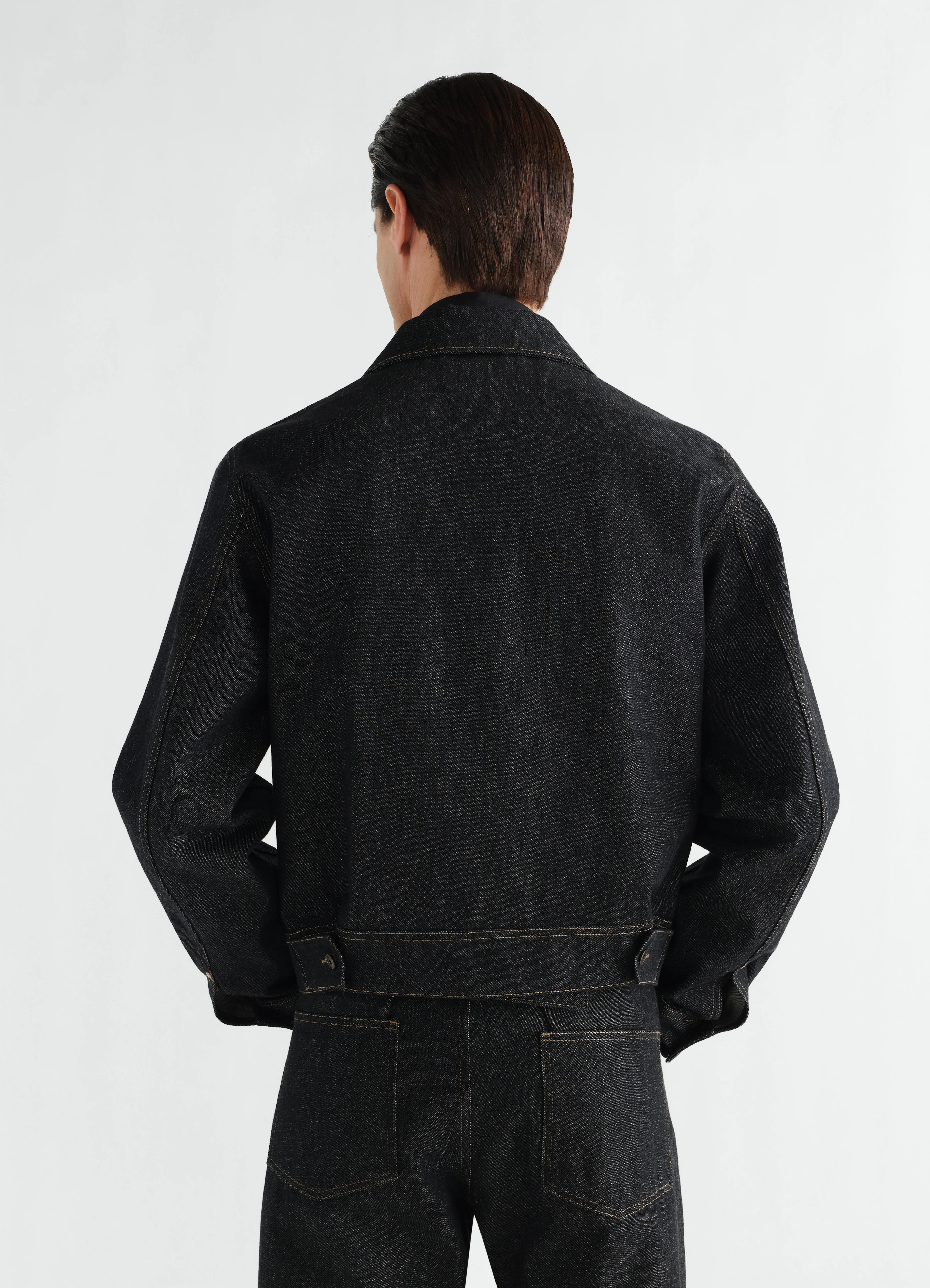 TRUCKER JACKET IN SLATE DENIM - Image 5
