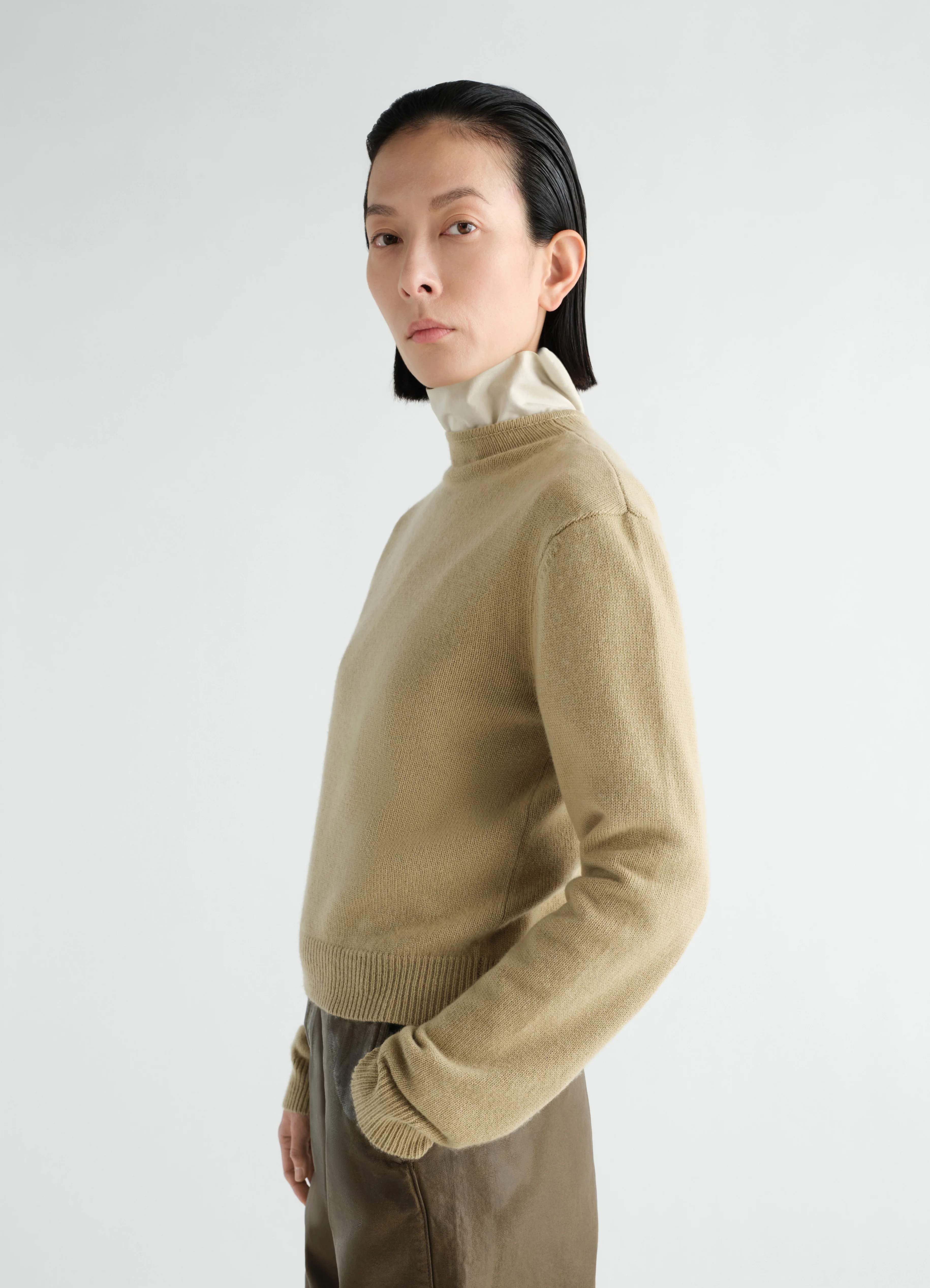 STAND-COLLAR SWEATER IN CASHMERE - Image 3