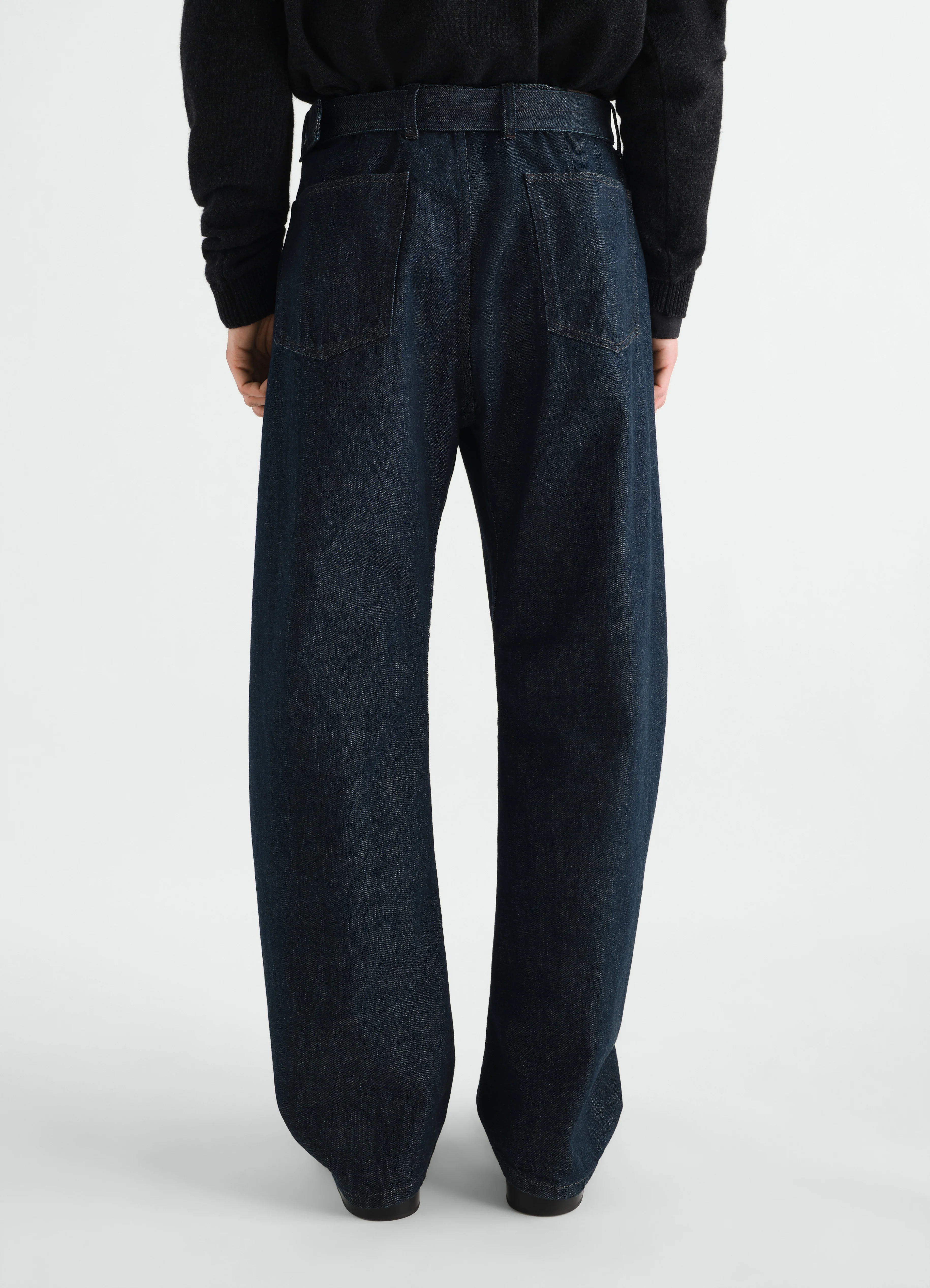 TWISTED BELTED PANTS IN DENIM - Image 7