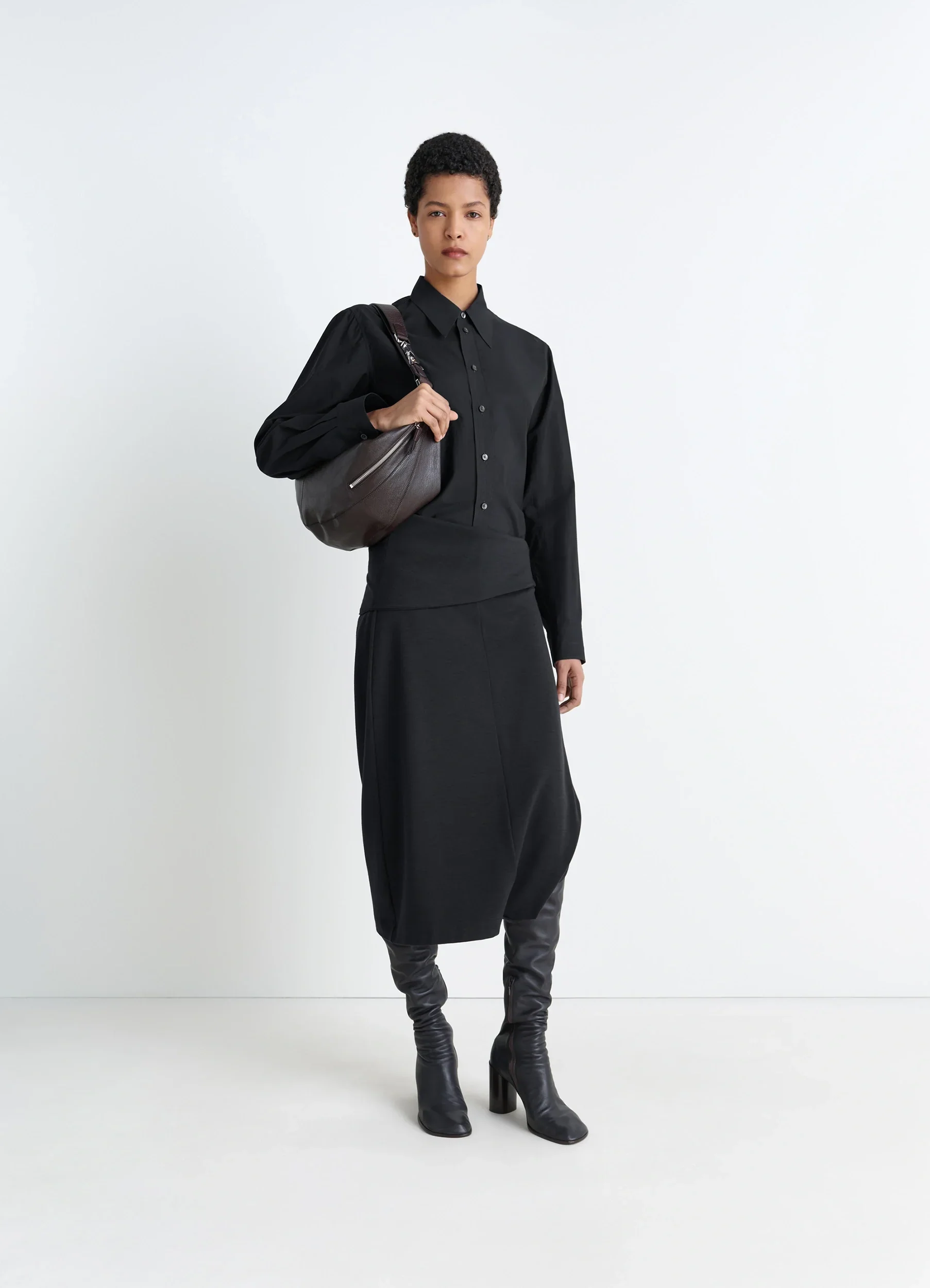 TWISTED HEM SKIRT