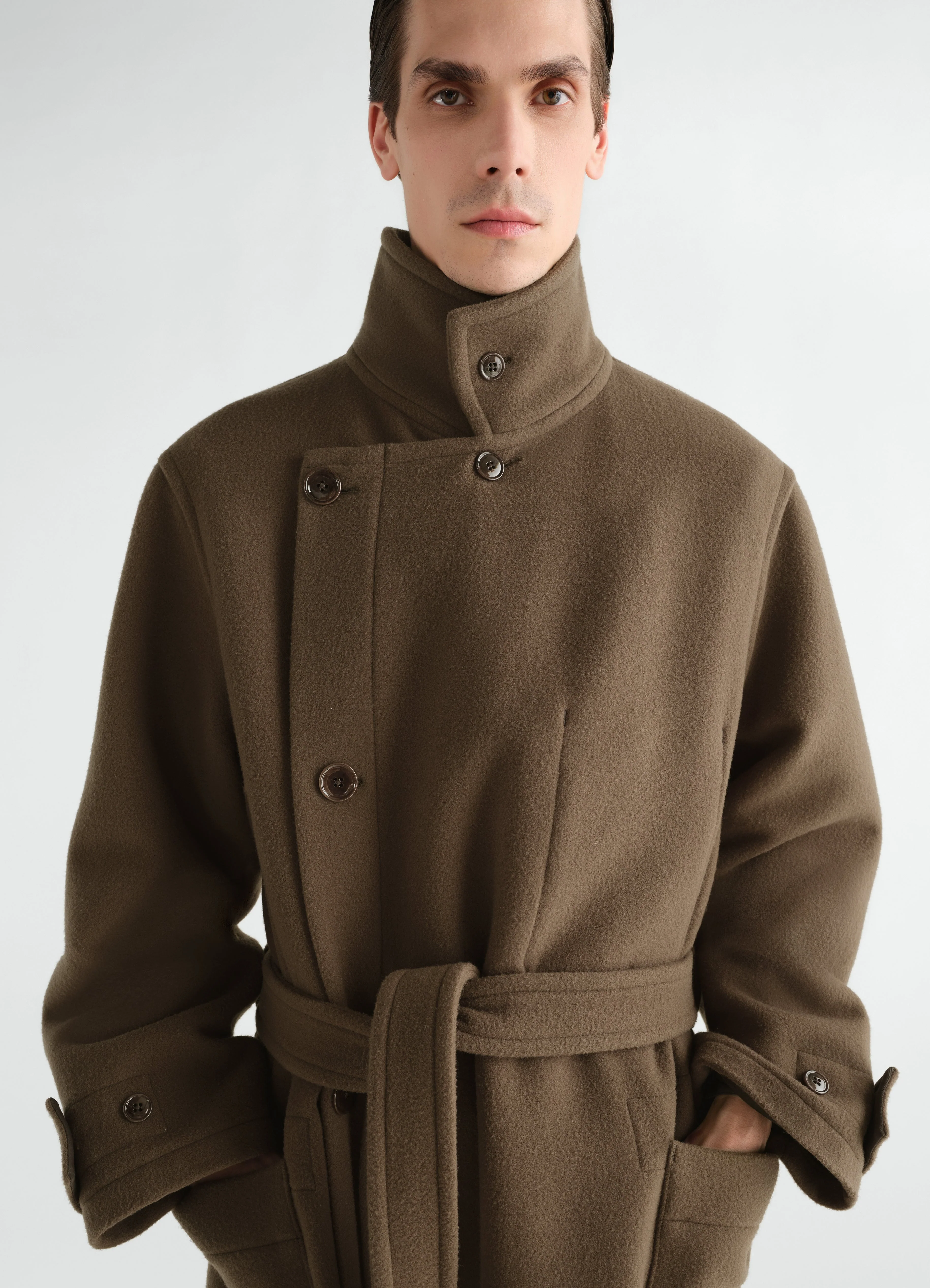 WRAP COAT IN WOOL - Image 3