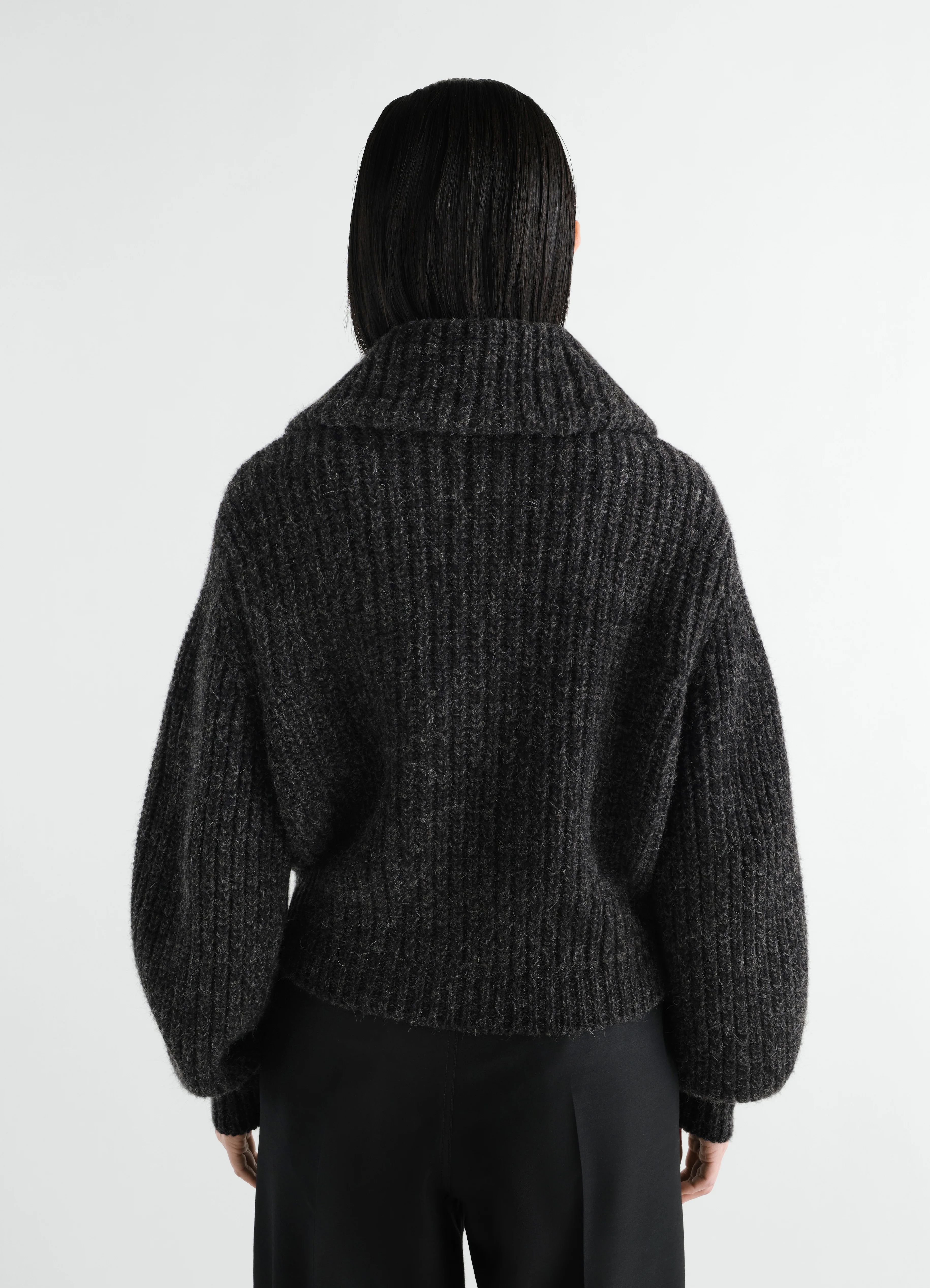 ZIPPED CARDIGAN IN YAK ALPACA - Image 5